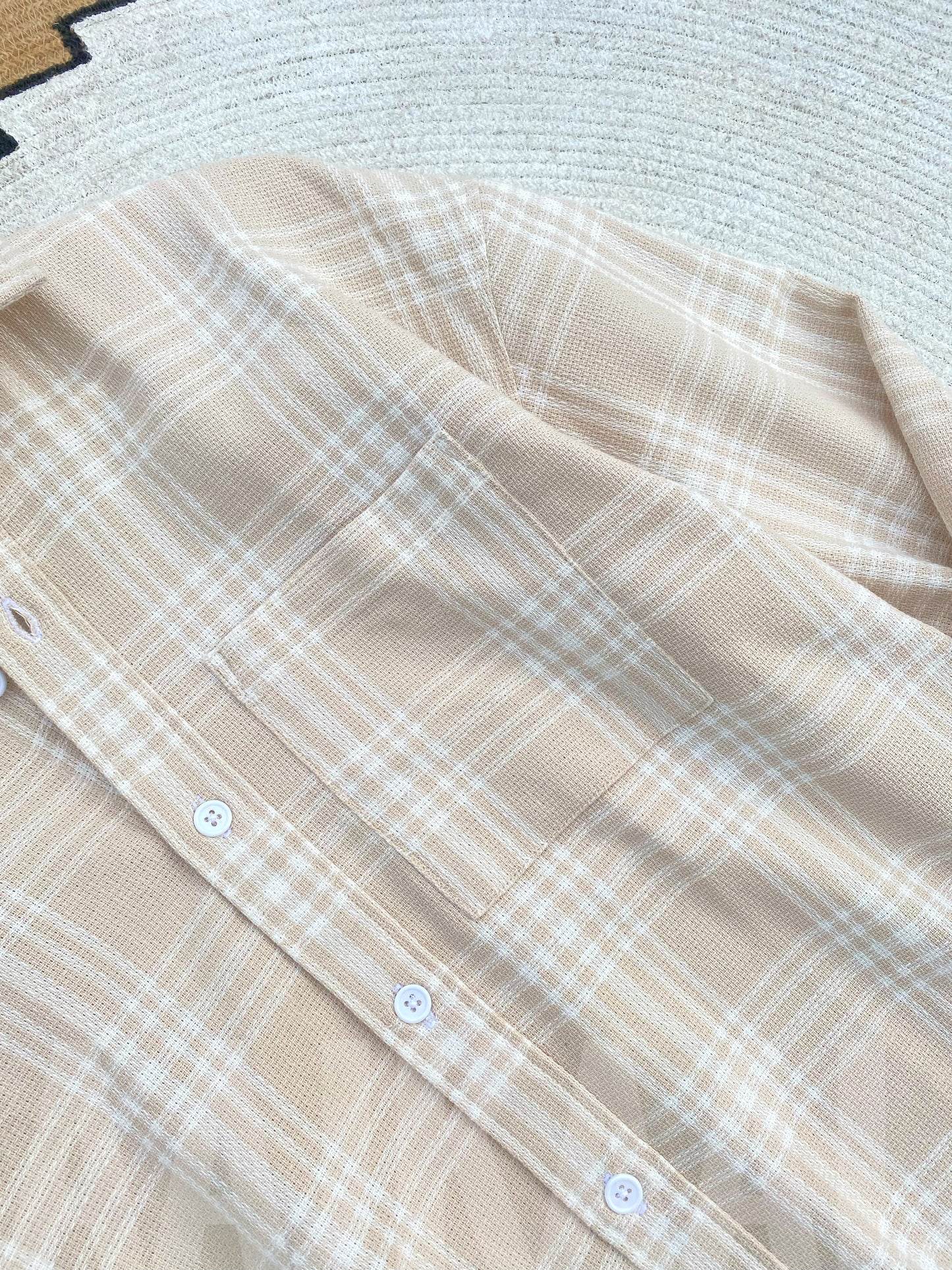 Dropshoulder Beige Full Sleeve Shirt