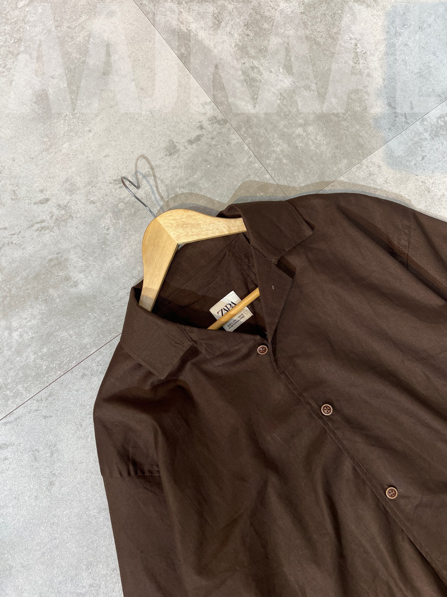 Chocolate Linen Oversized Shirt
