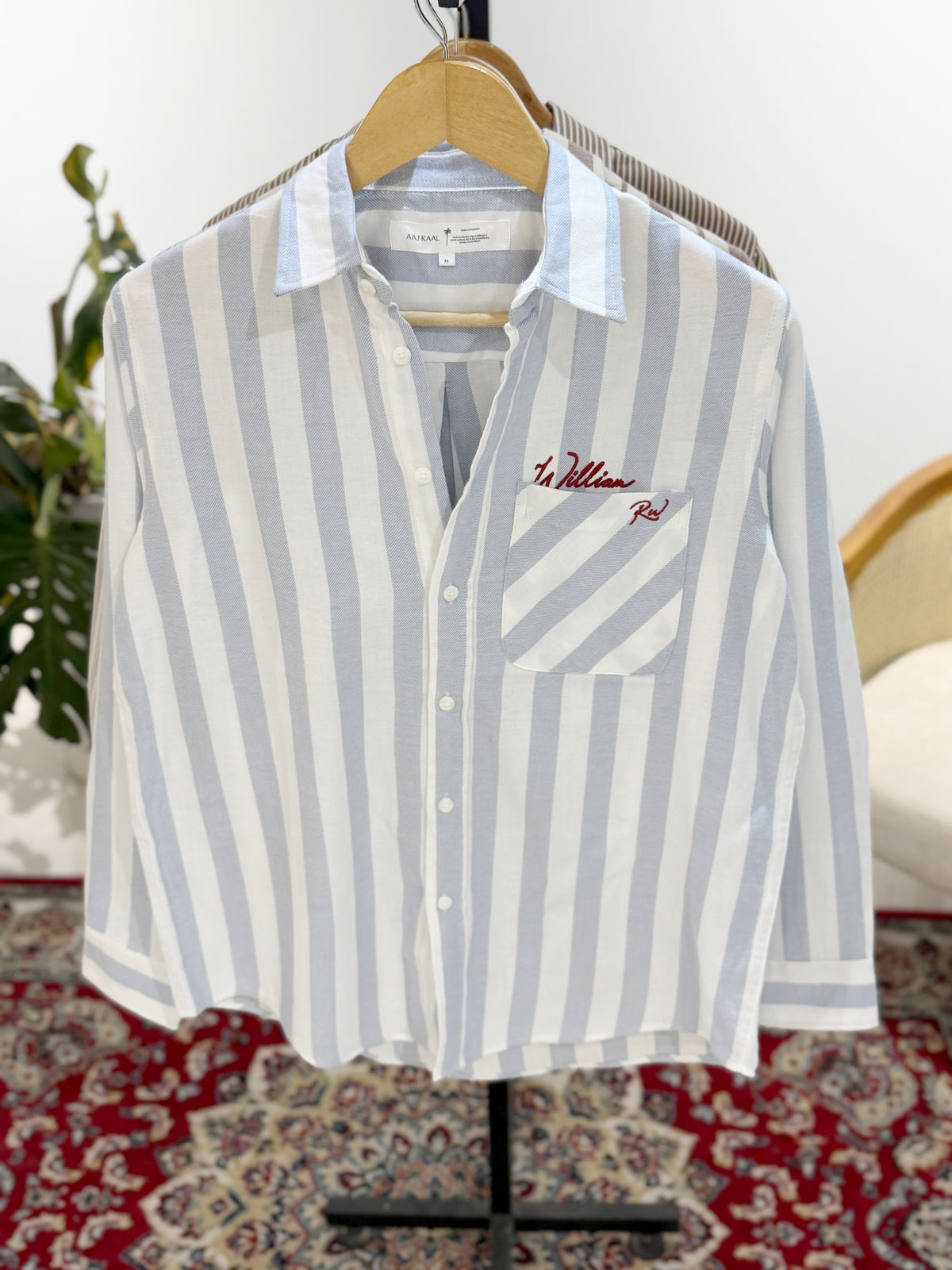 The William RW Shirt - Sky Blue Stripe