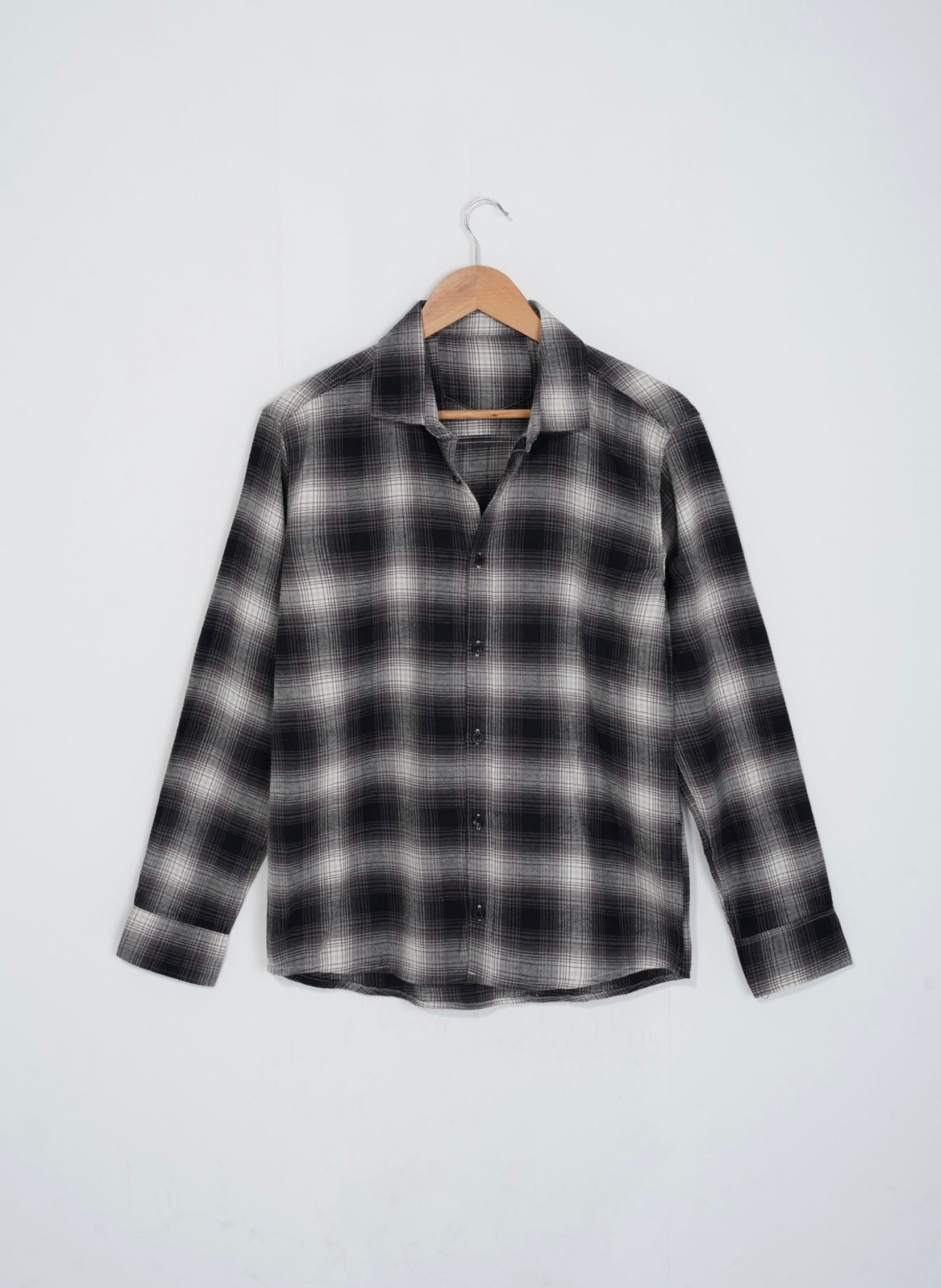 Cherry Blue Black Check Flannel Full Sleeve Shirt