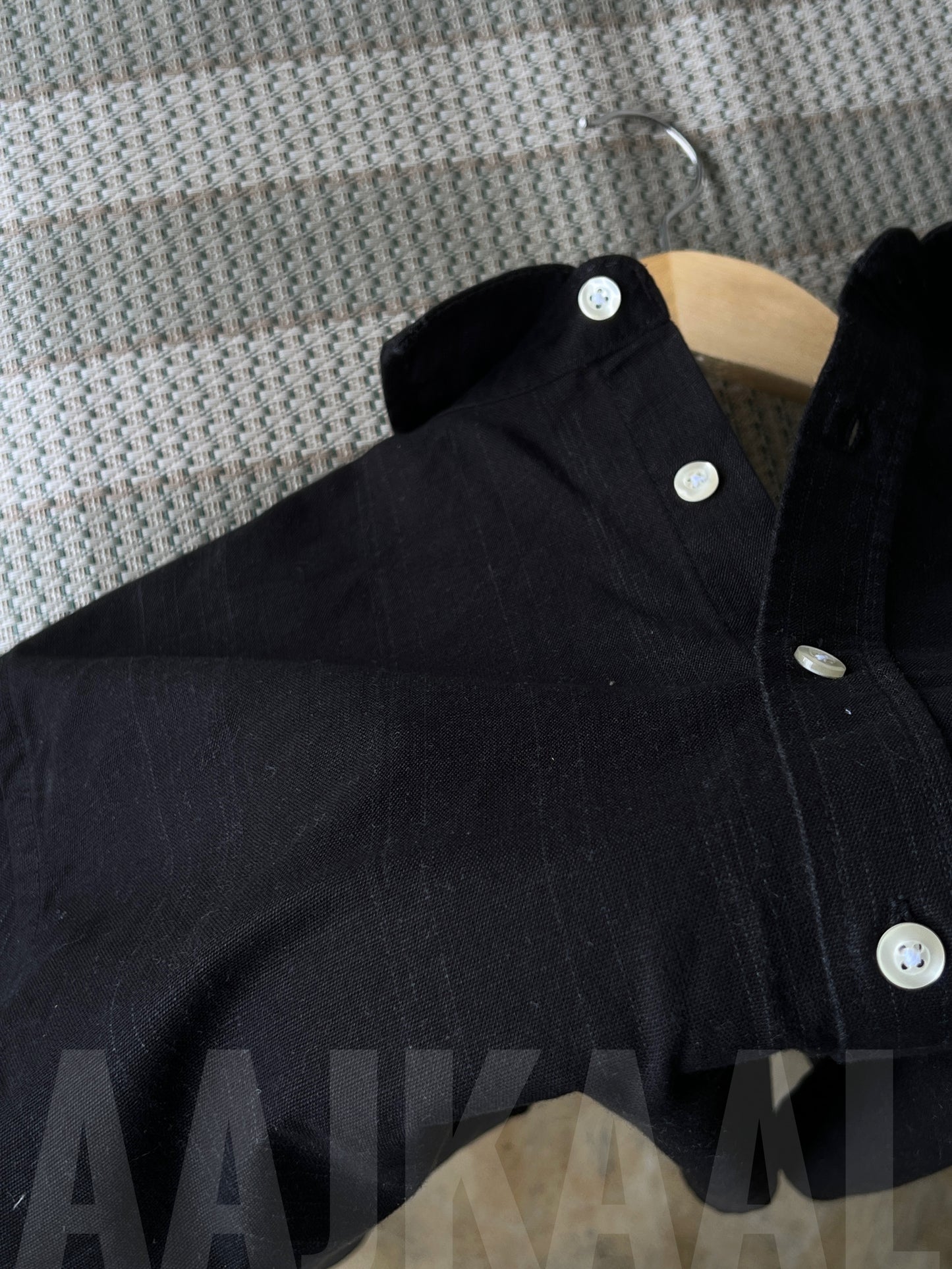 Black Gentle Stripe Full Sleeve Shirt