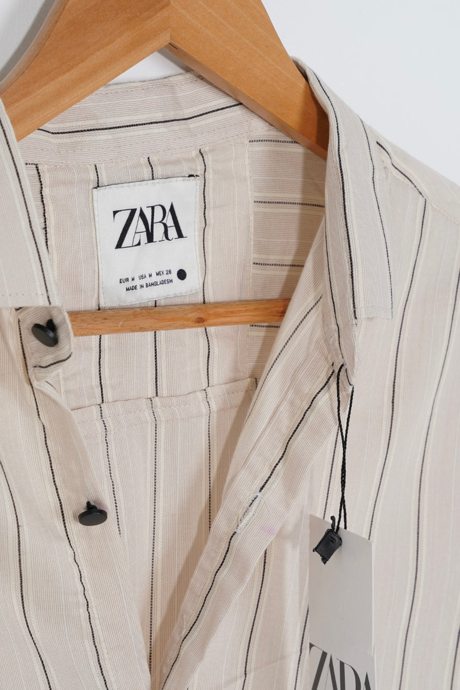 Cream Stripe Regular Full Sleeve Shirt