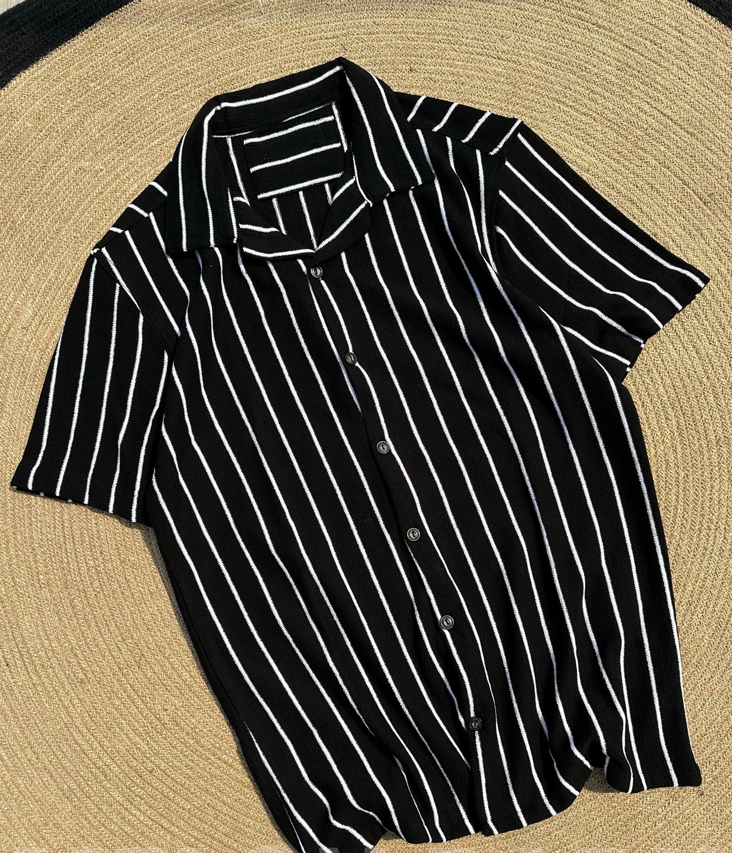 Black Fiesta Cuban Shirt