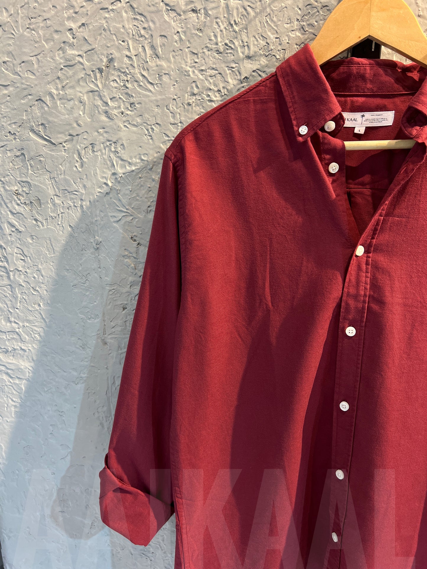 Oxford Maroon Full Sleeve Shirt