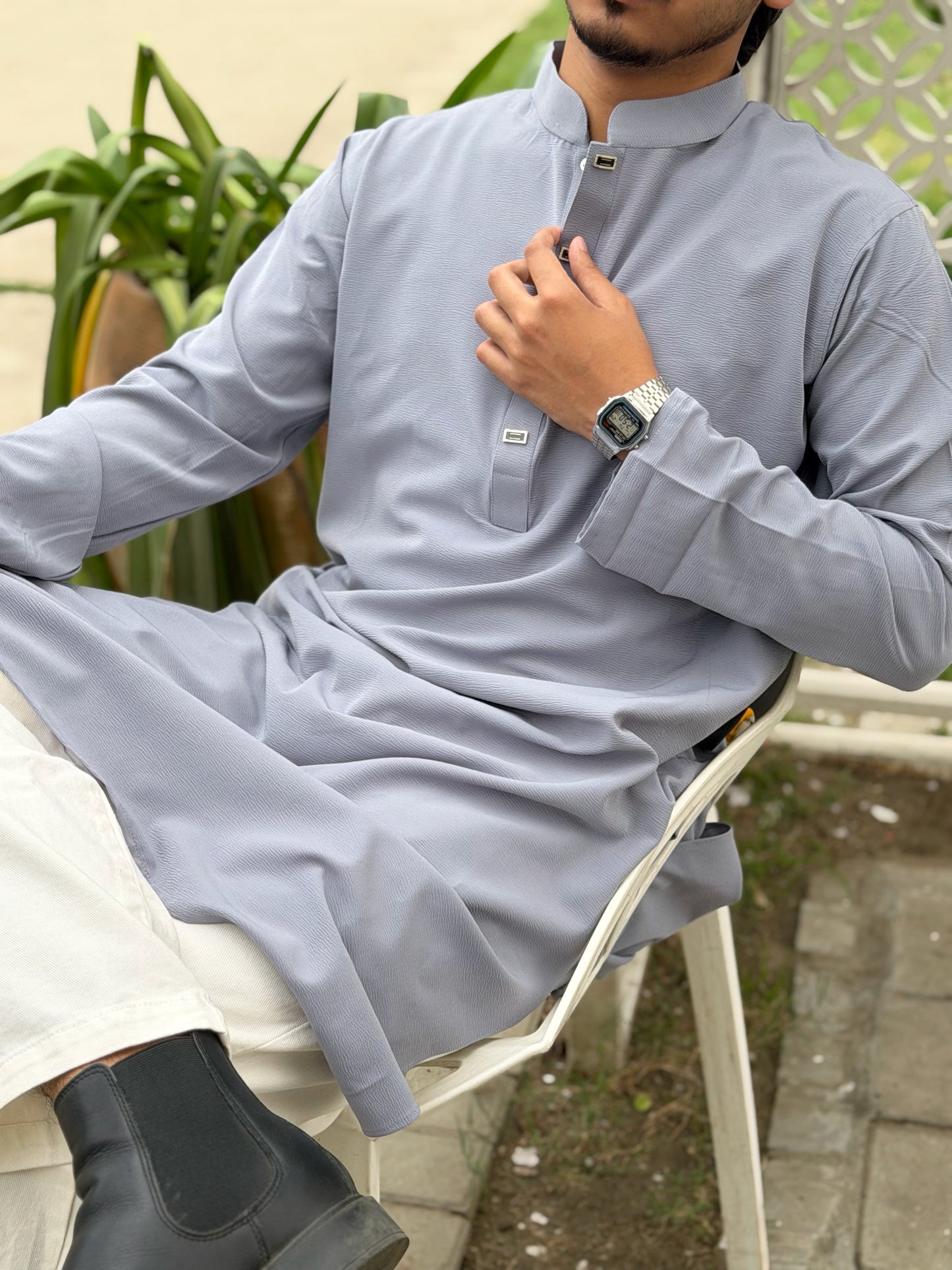 AajKaal Urban Grey Minimal Panjabi