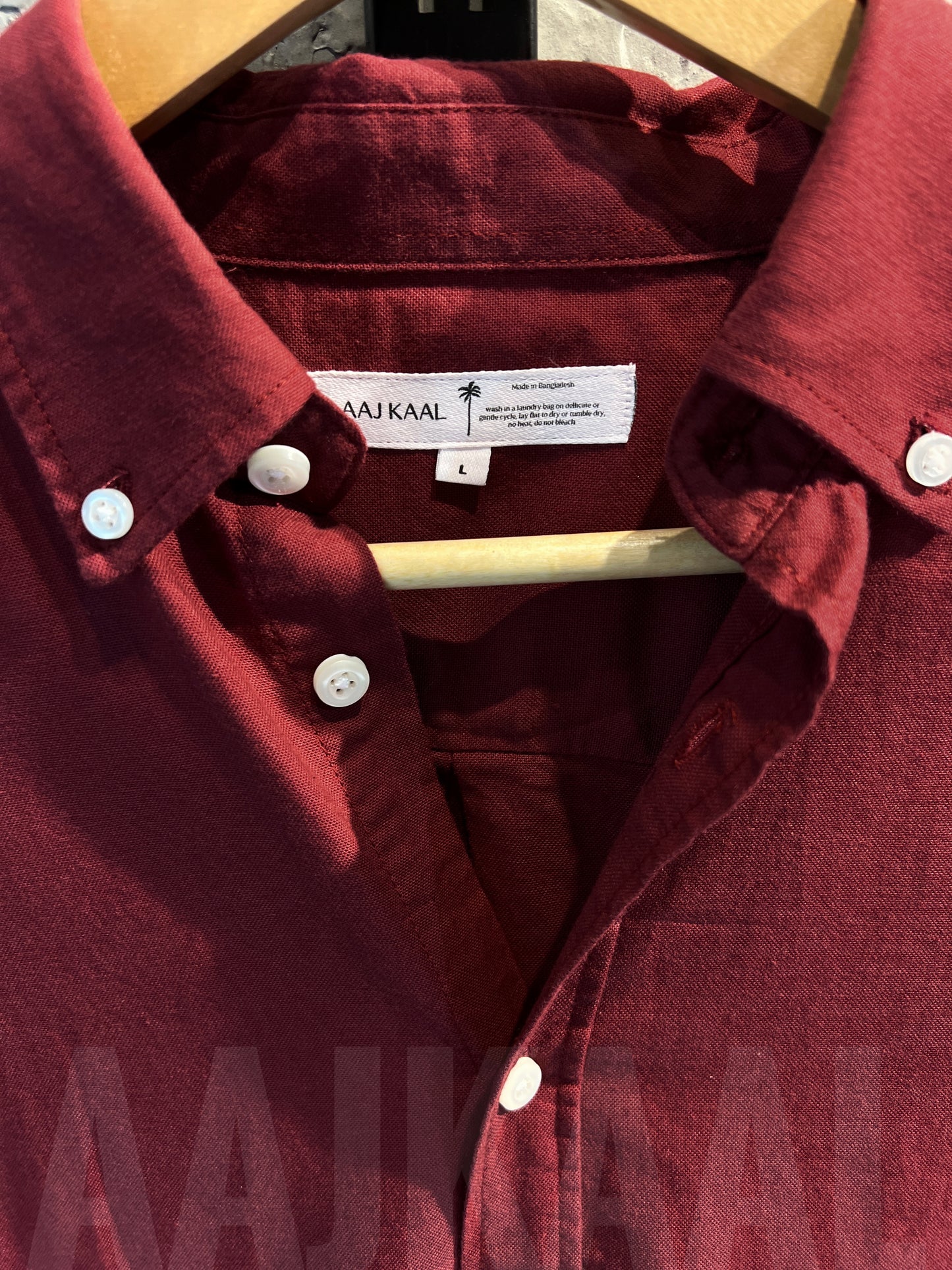 Oxford Maroon Full Sleeve Shirt