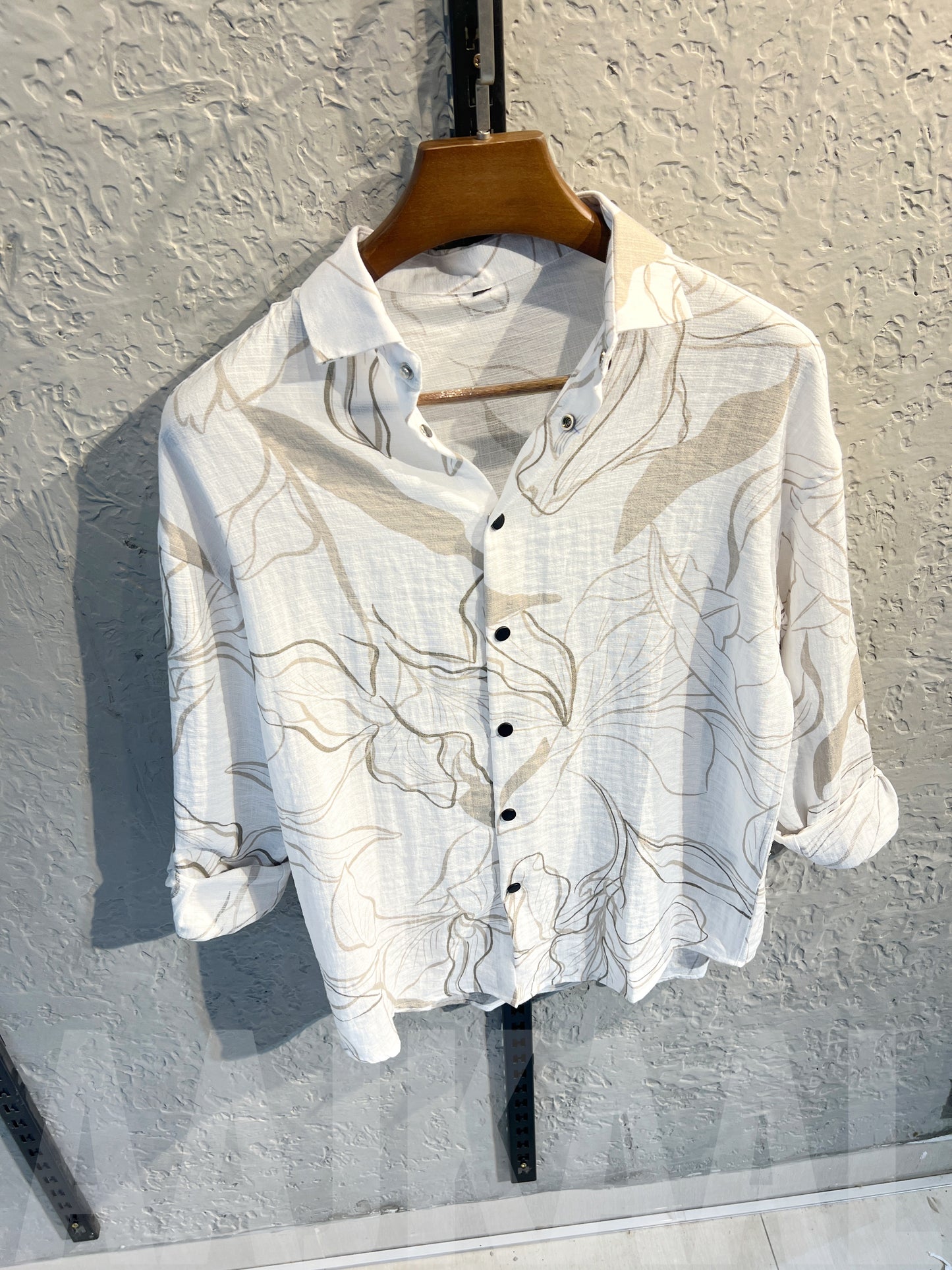Printed White Full Sleeve Shirt