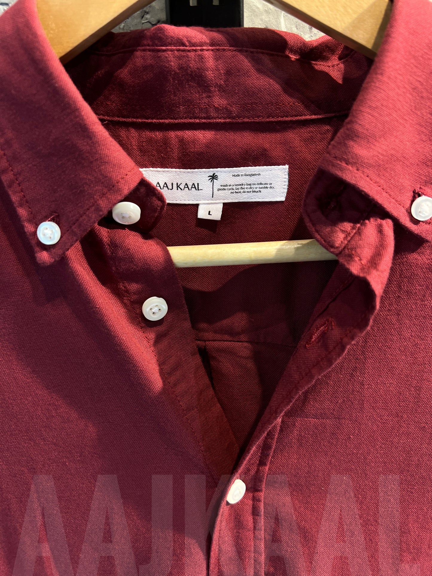 Oxford Maroon Full Sleeve Shirt