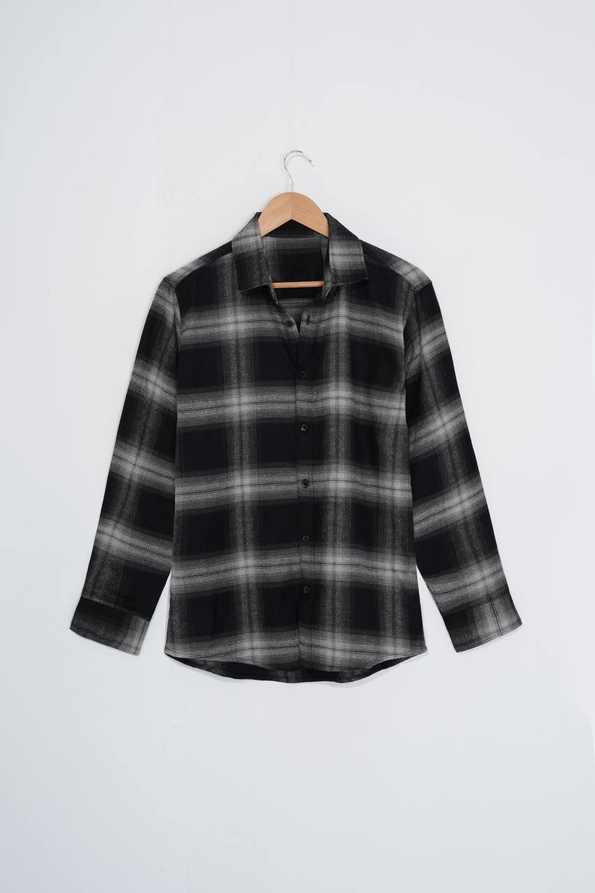 Black Flannel Full Sleeve Shirt
