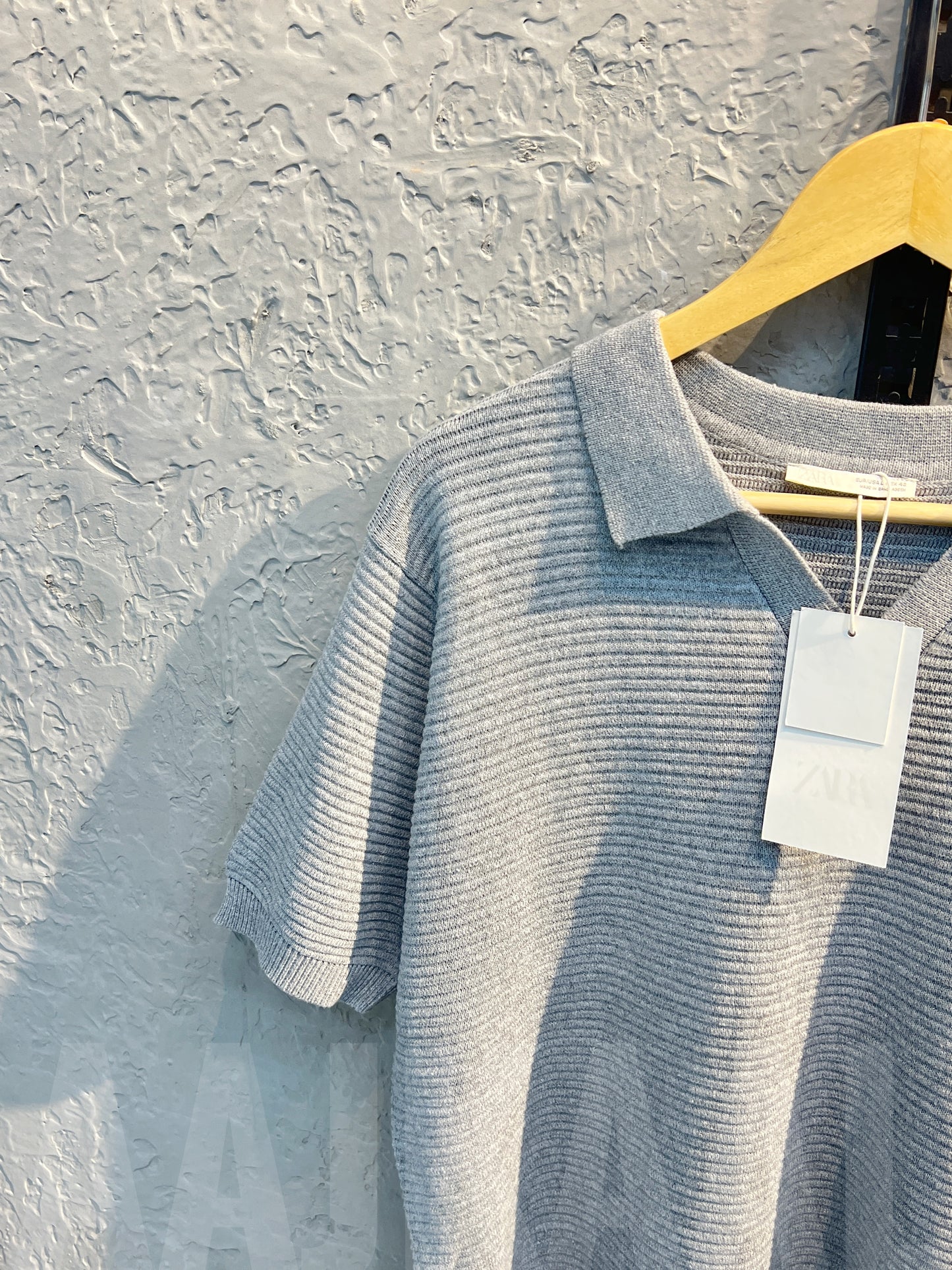 Aajkaal Grey Knitted Polo Shirt