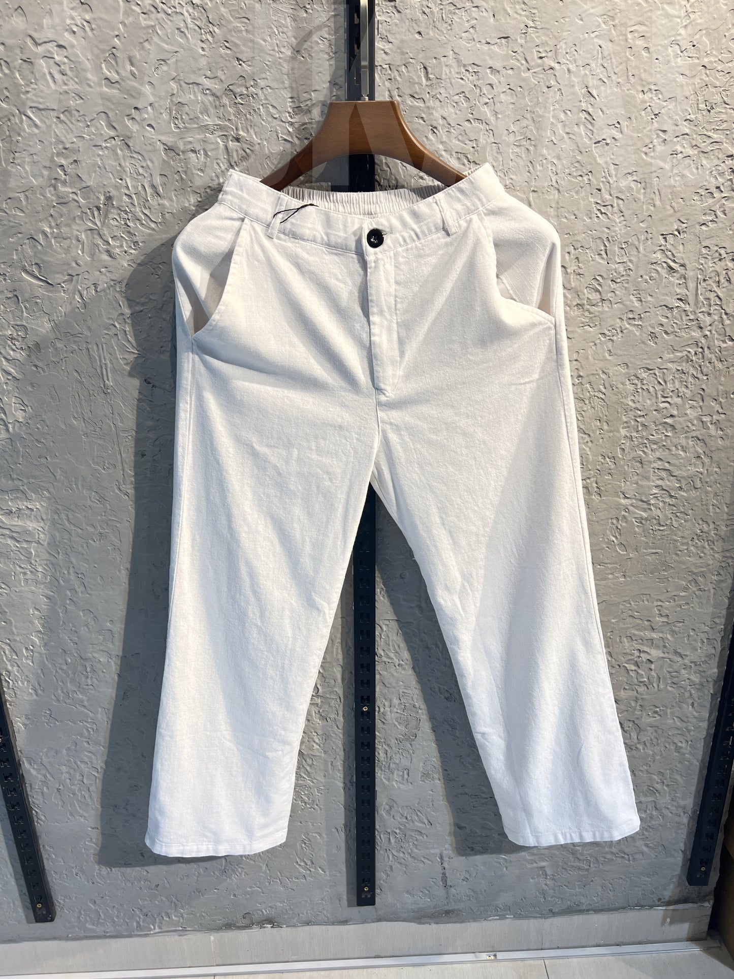 White Linen Baggy Pant