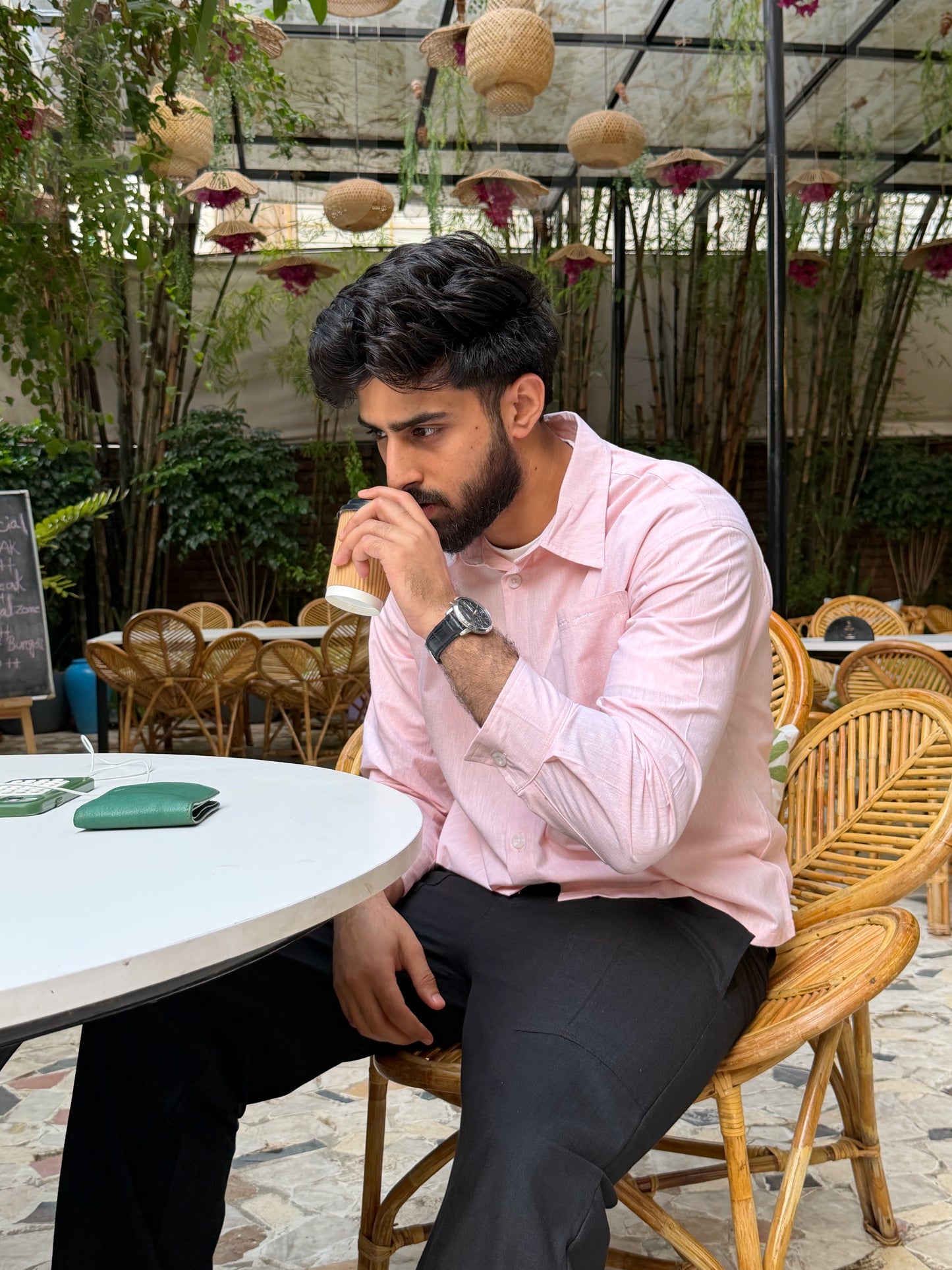Aajkaal Sandstone Pink Embroidery Boxy Shirt