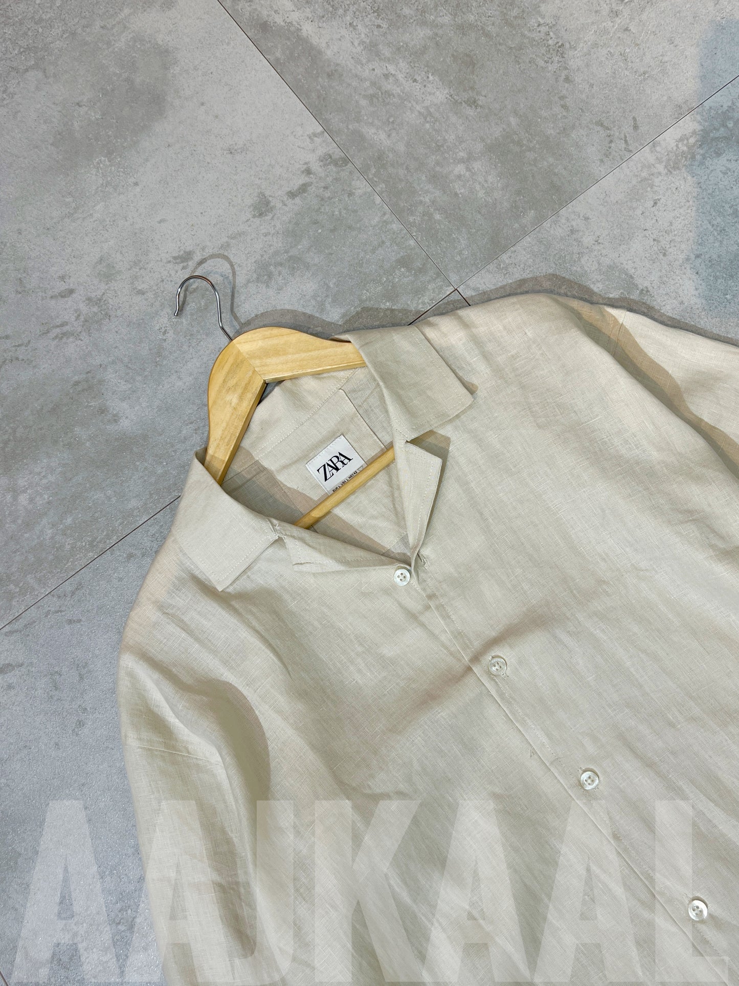 Off-White Linen Oversized Shirt