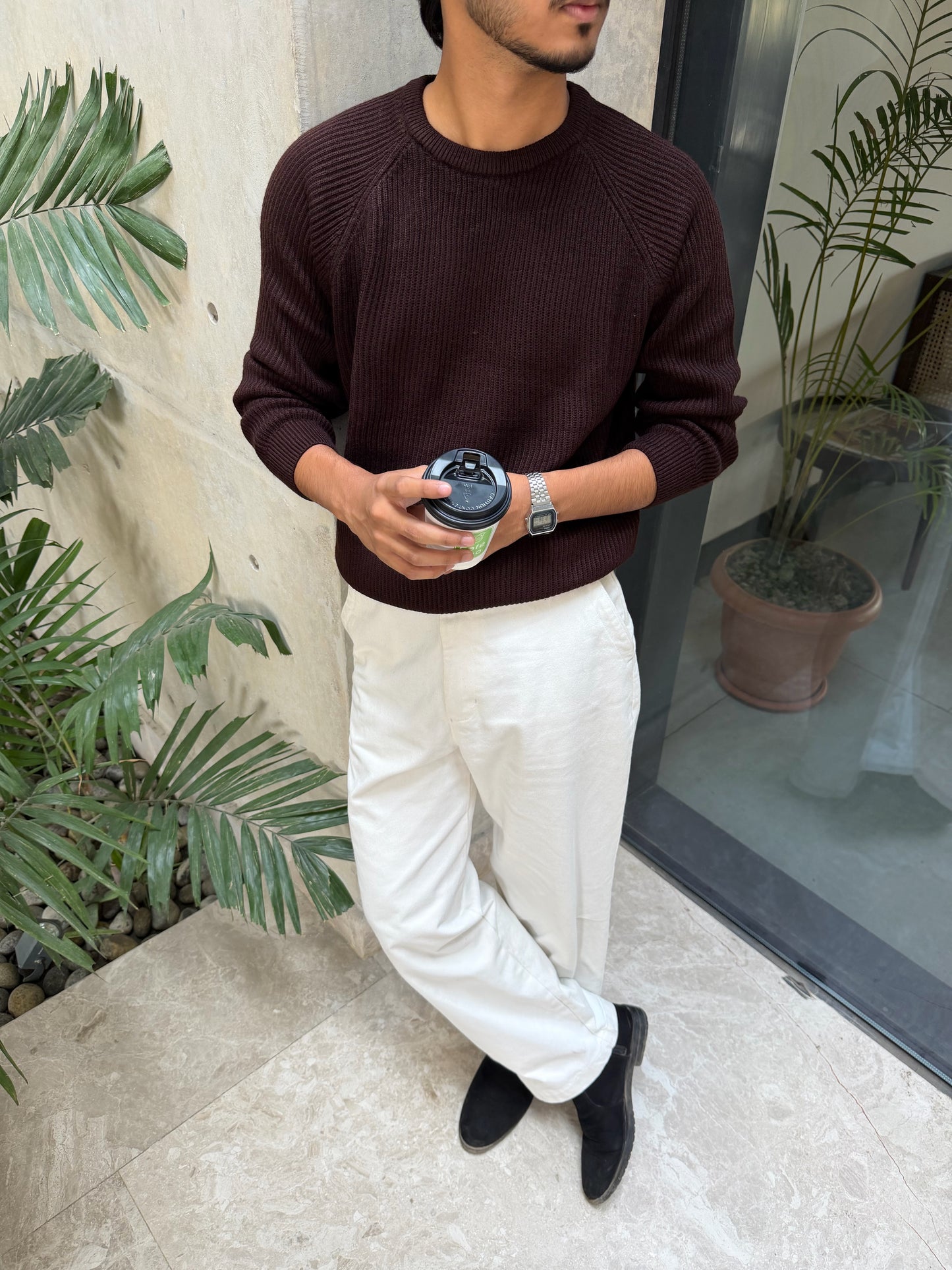 The Sweatshirt Combo 02 - Coffee x White