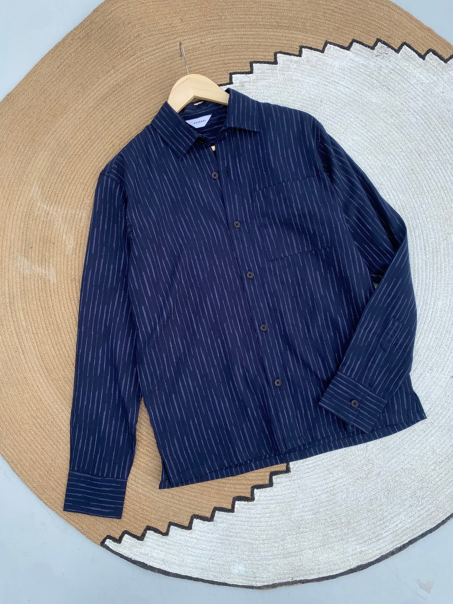 Fancy Navy Blue Full Sleeve Shirt