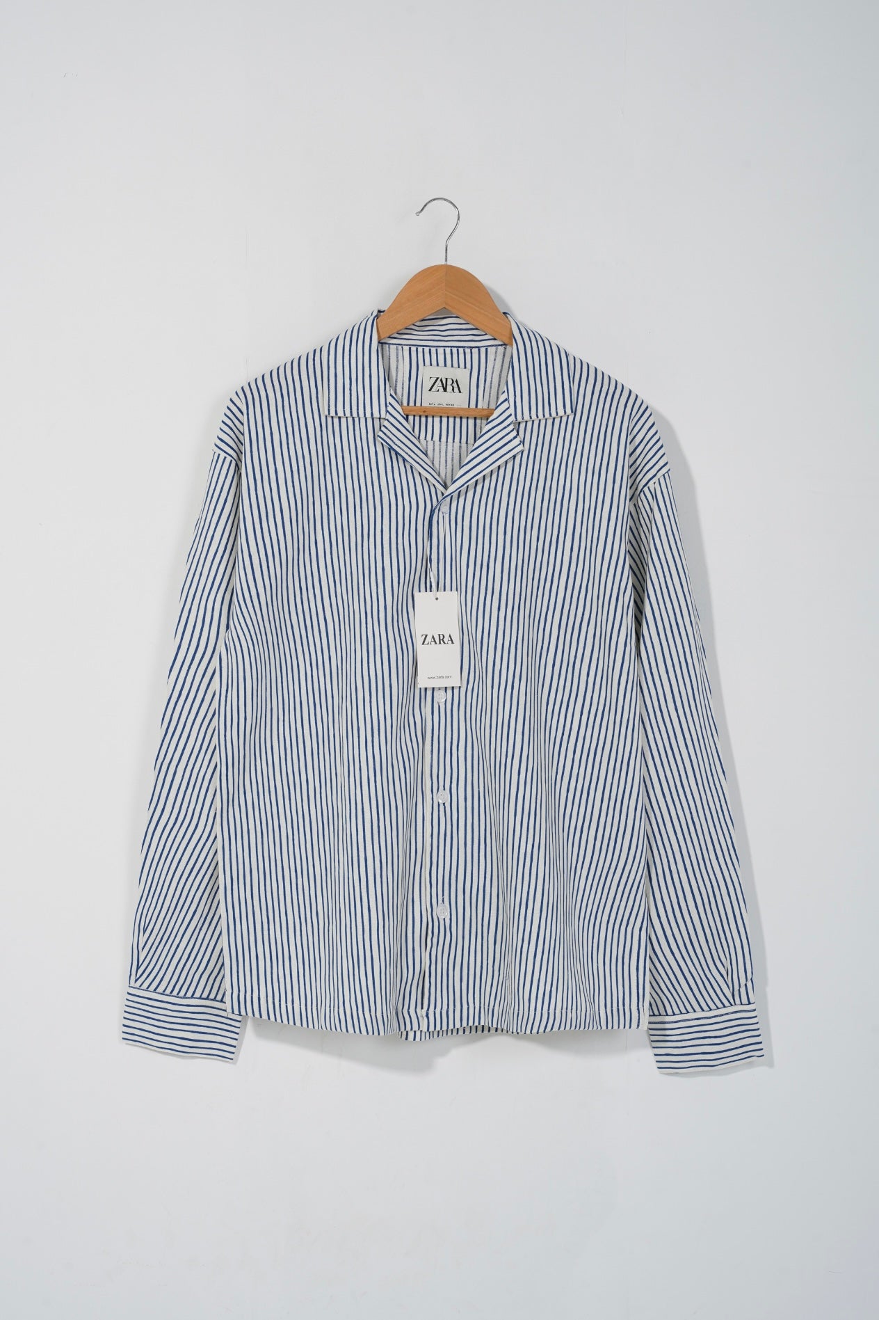 Blue Stripe Oversized Full Sleeve Shirt