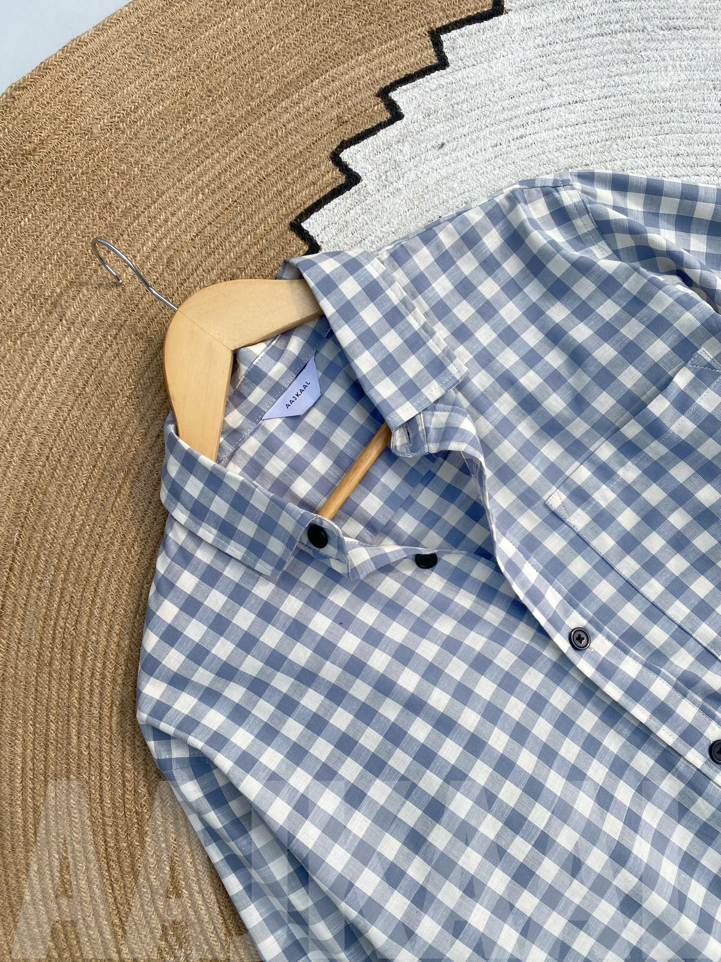 Fancy White Check Shirt