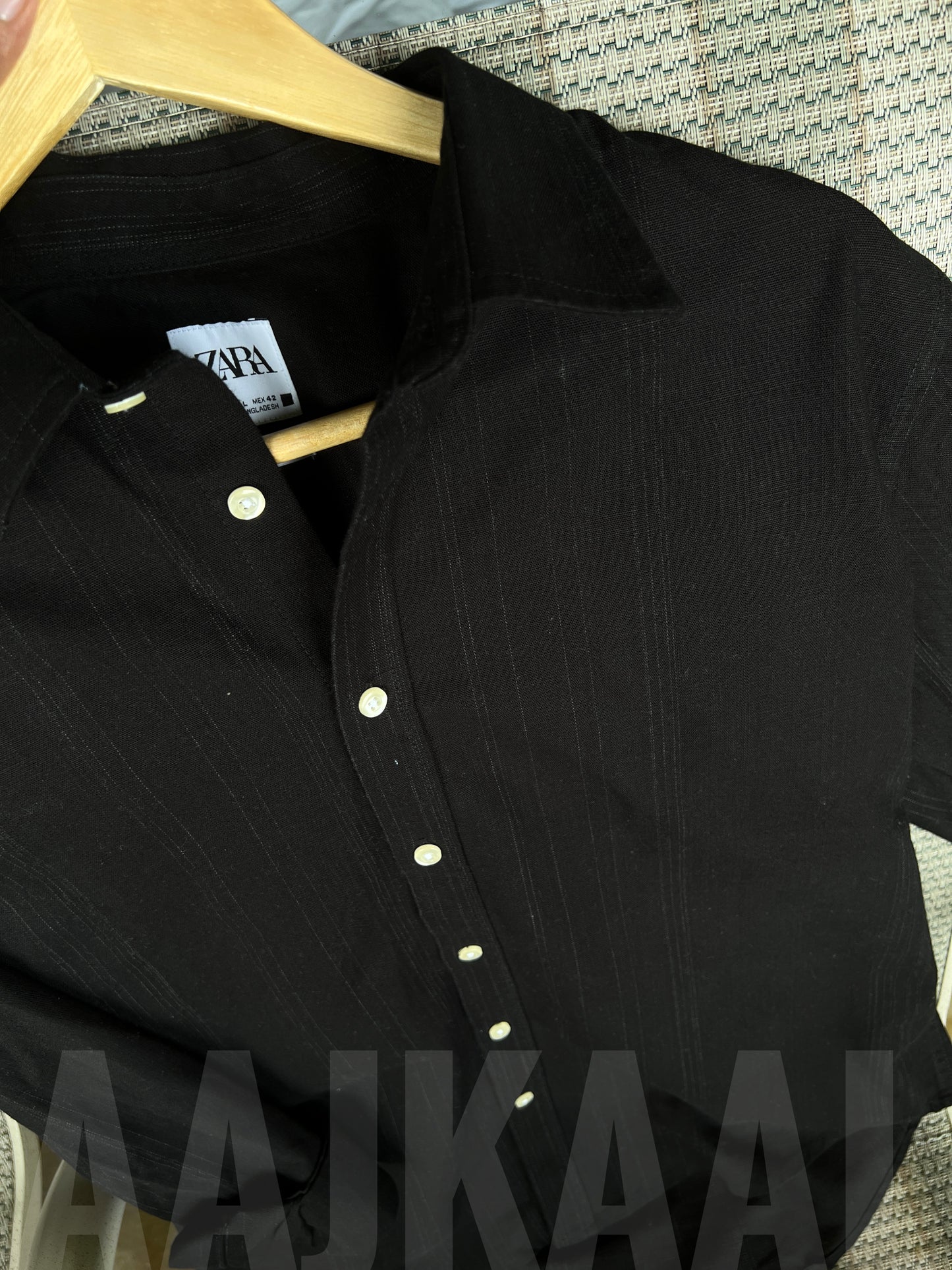 Black Gentle Stripe Full Sleeve Shirt