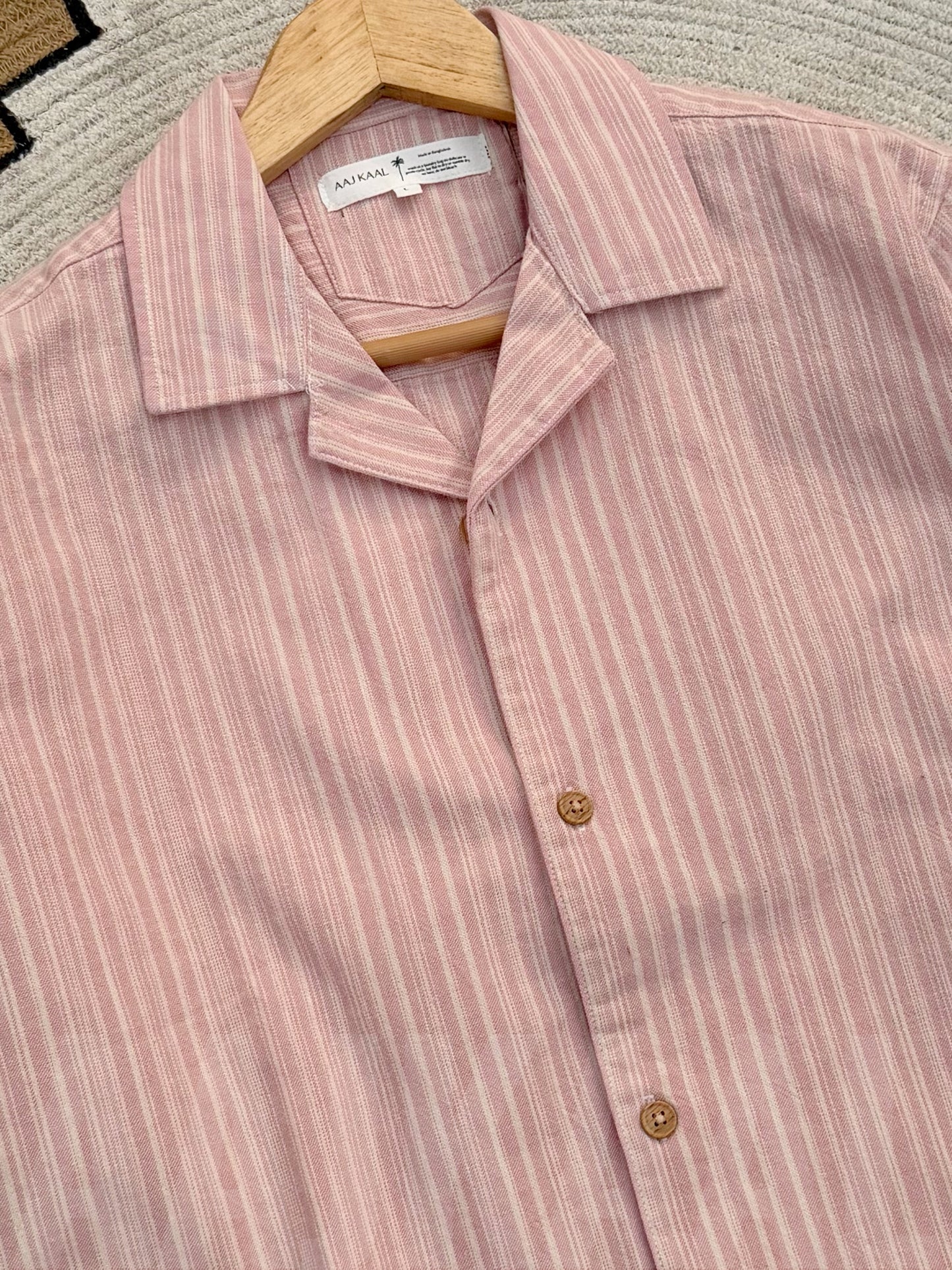 Baby Pink Old Money Cuban Shirt