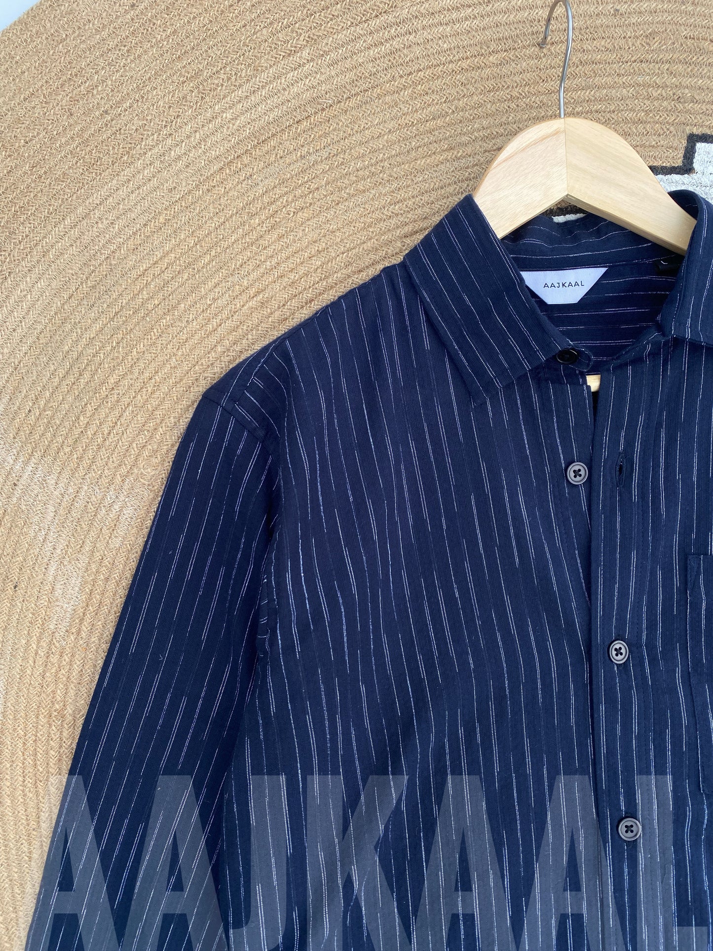 Fancy Navy Blue Full Sleeve Shirt