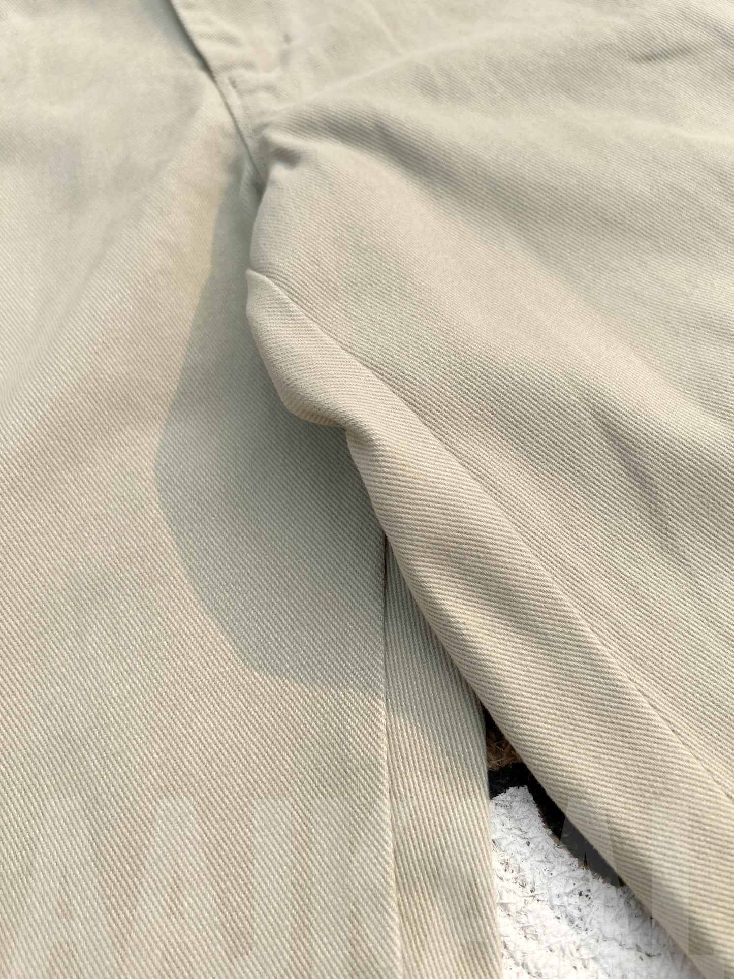Olive Structured Baggy Gabardine Pant