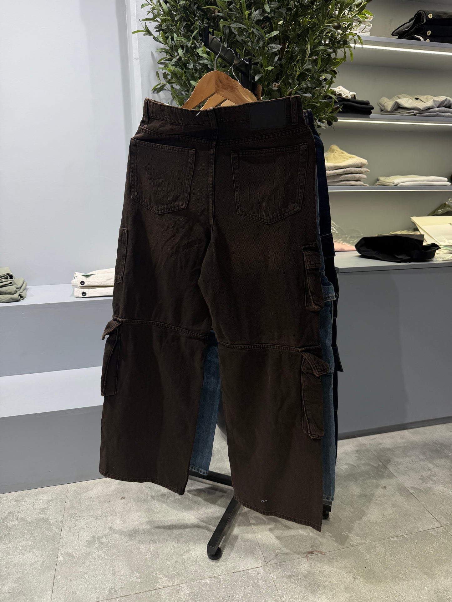 Aajkaal Red Mocha Drift Cargo Denim