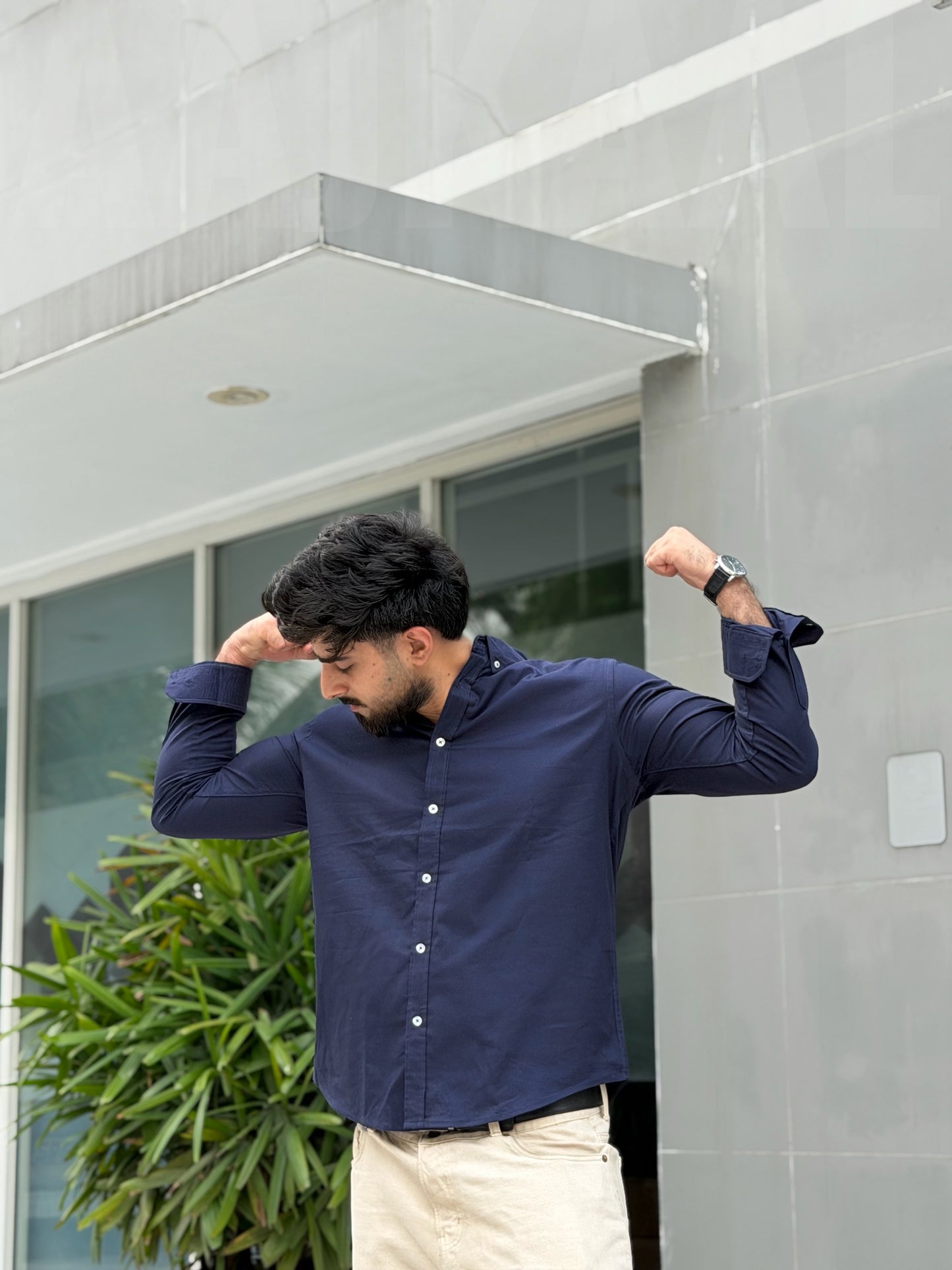 Oxford Navy Blue Full Sleeve Shirt
