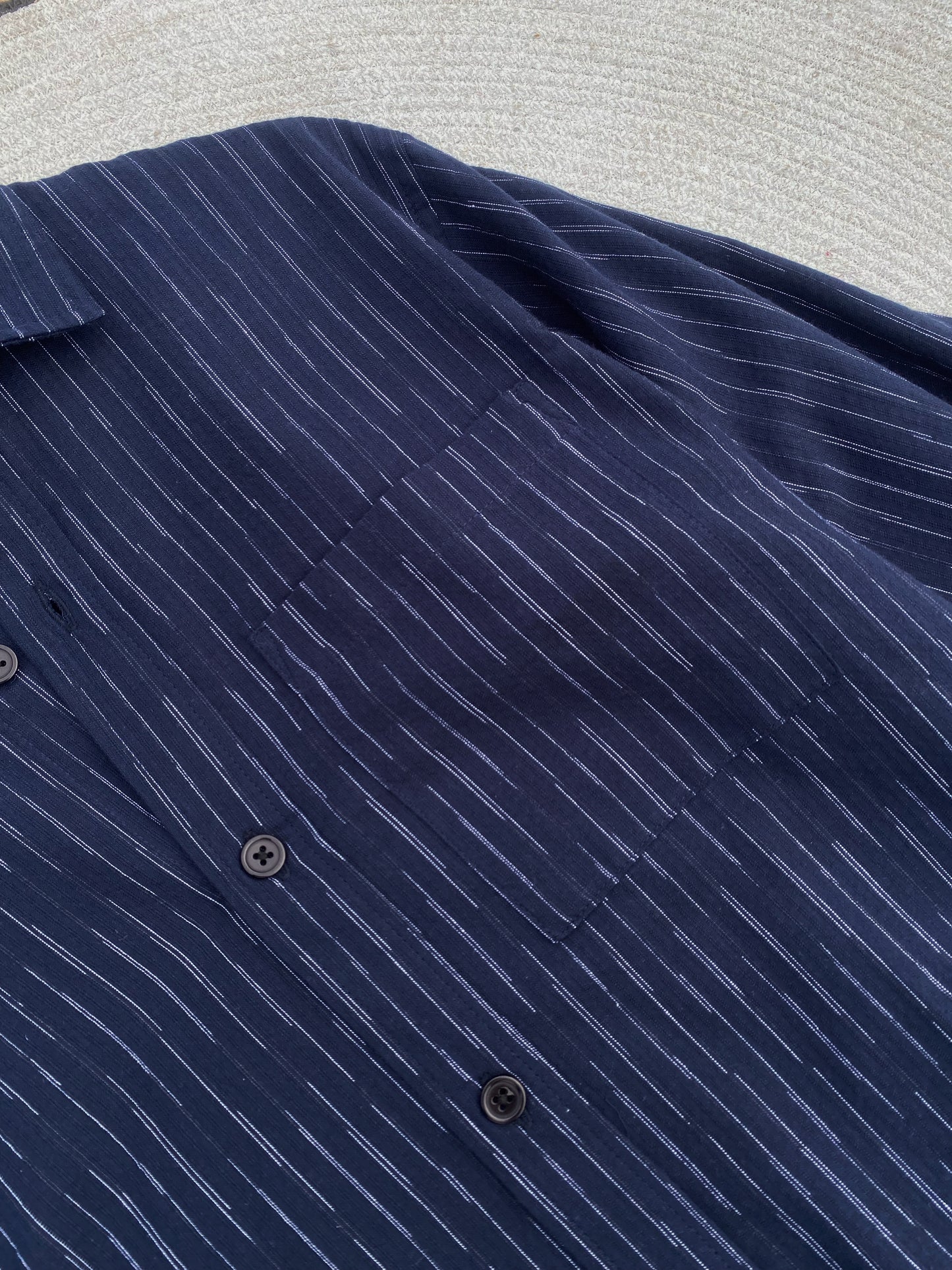 Fancy Navy Blue Full Sleeve Shirt