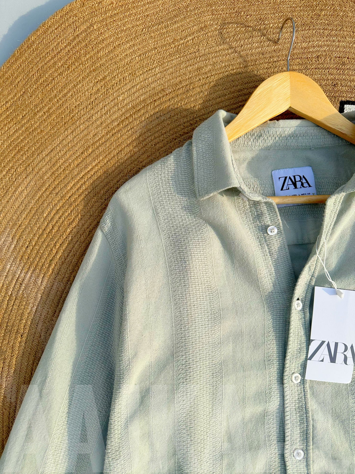 Textured Olive Full Sleeve Shirt