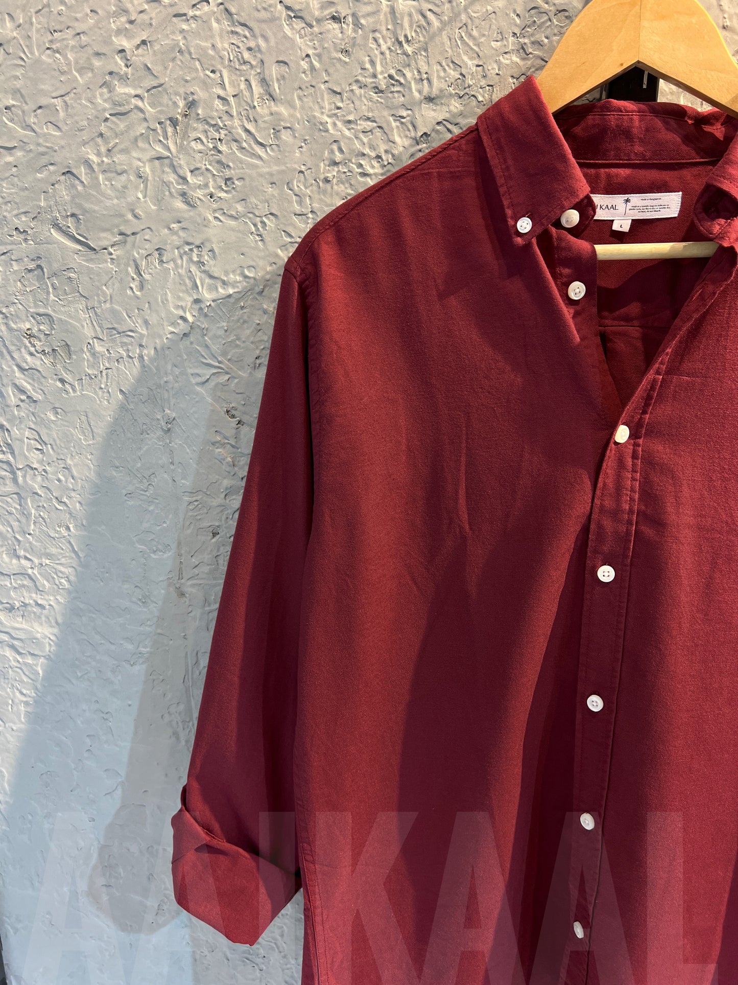 Oxford Maroon Full Sleeve Shirt