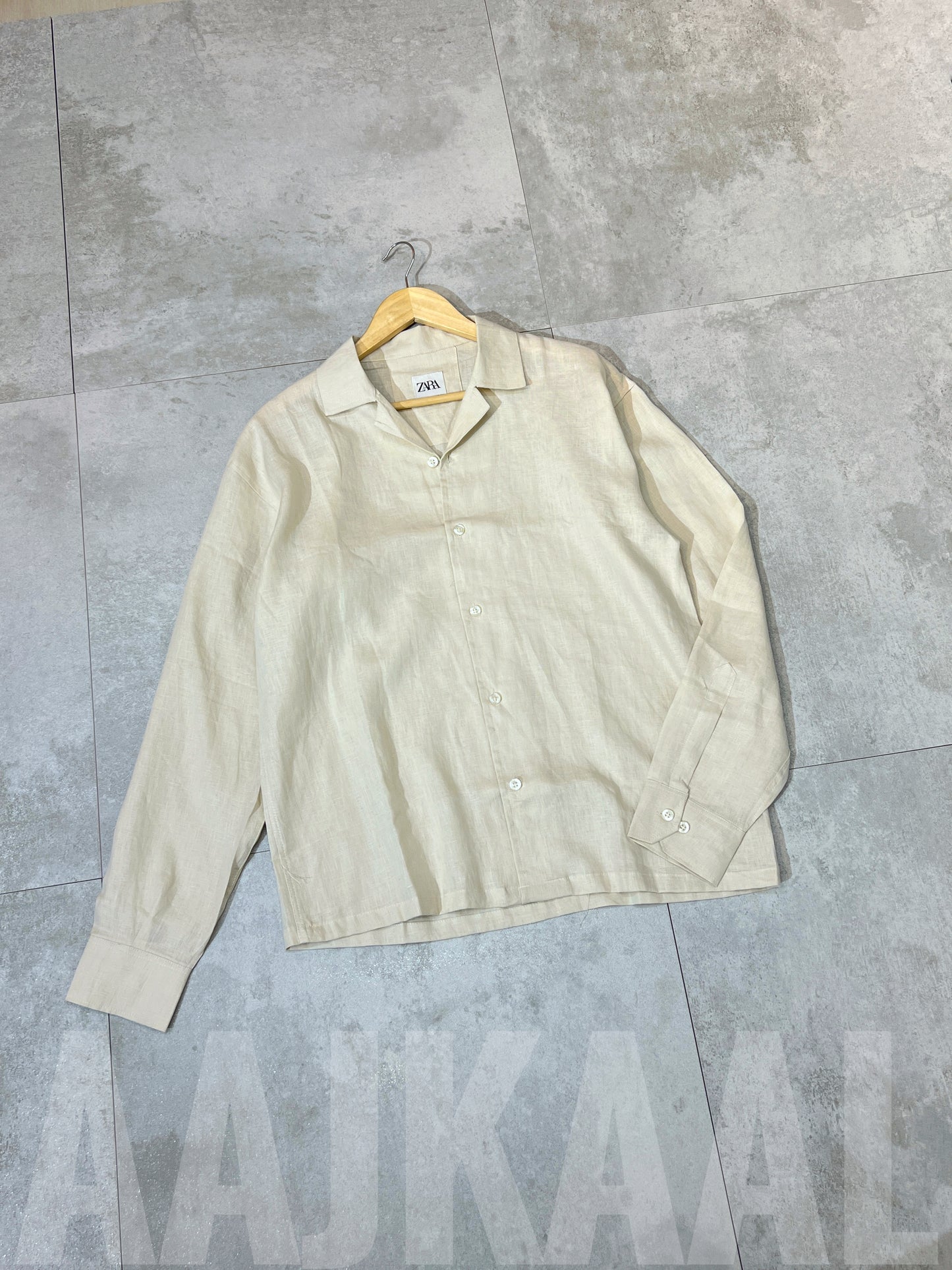 Off-White Linen Oversized Shirt
