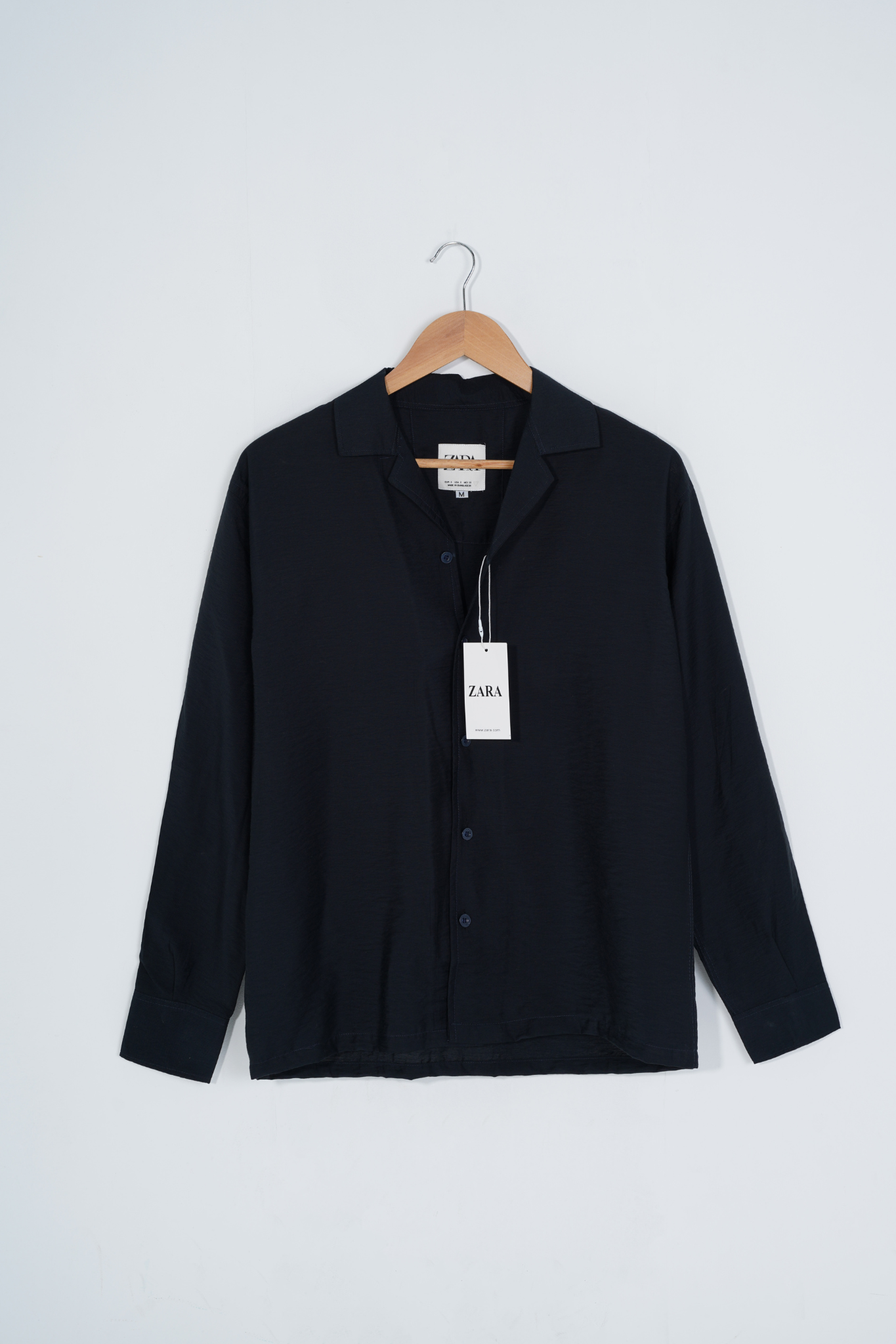 Blueish Black Oversized Full Sleeve Shirt