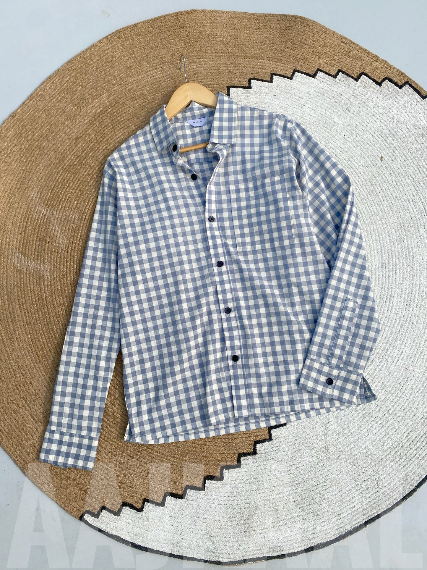 Fancy White Check Shirt