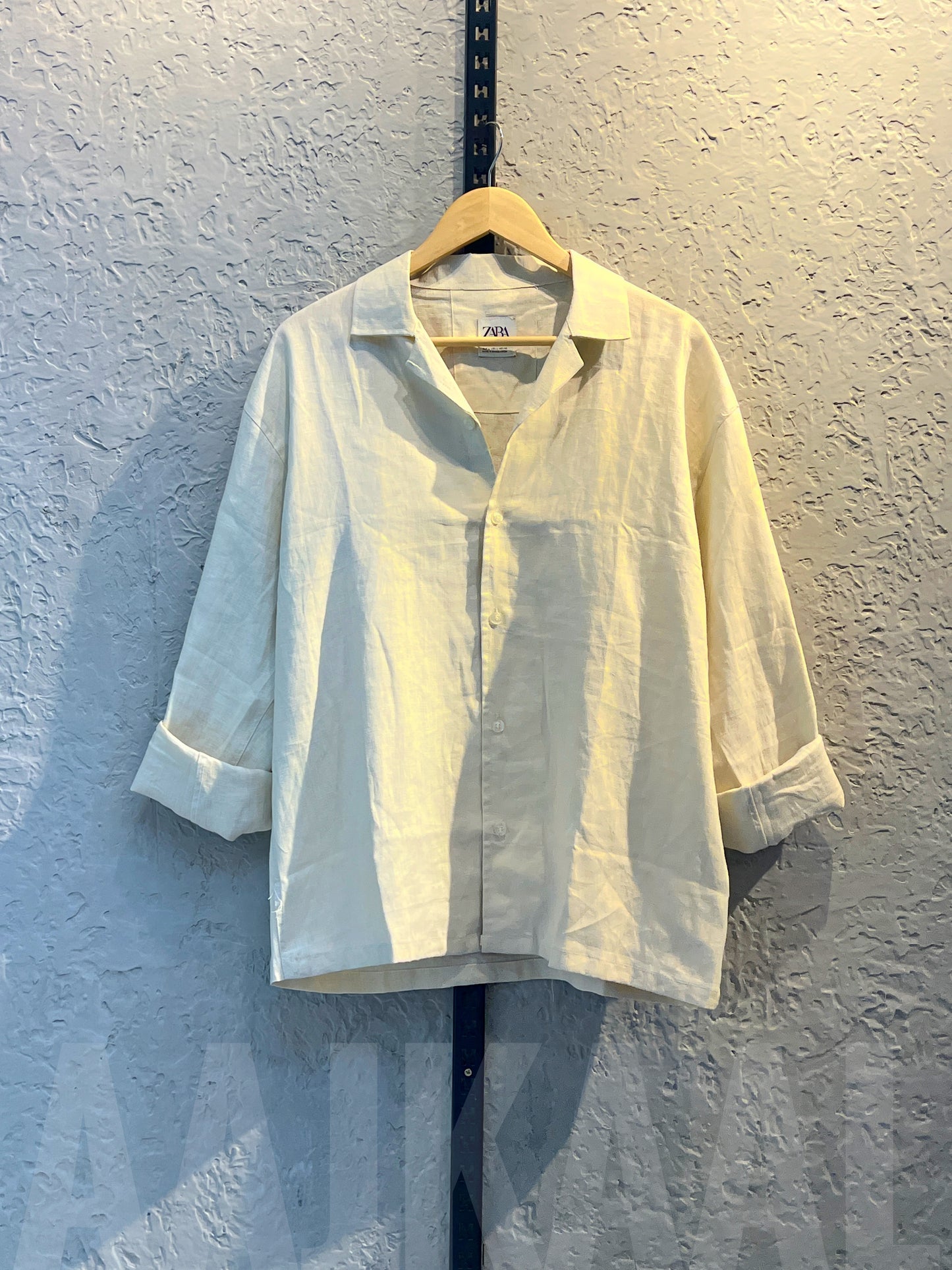 Off-White Linen Oversized Shirt