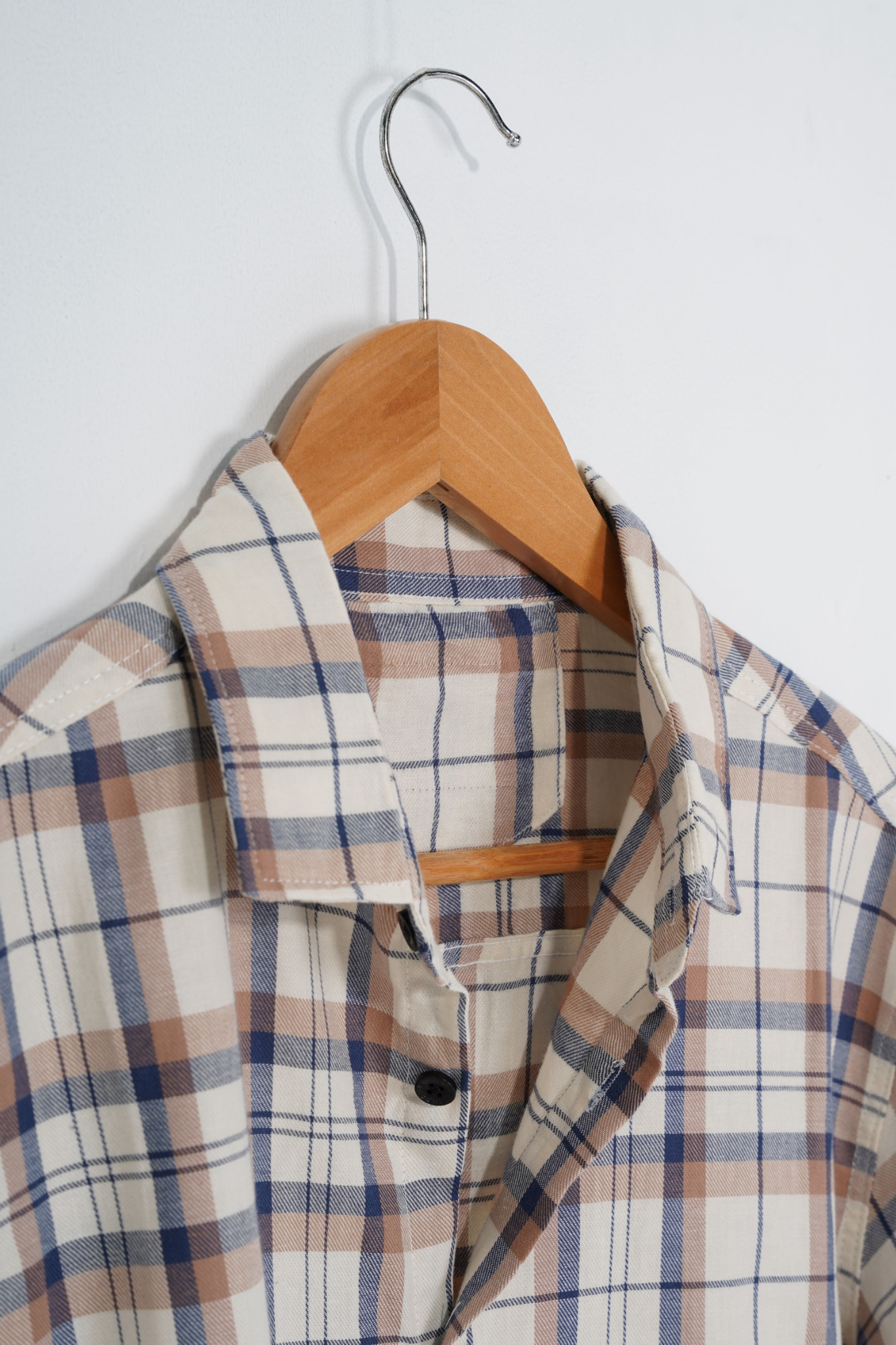 White Check Flannel Full Sleeve Shirt