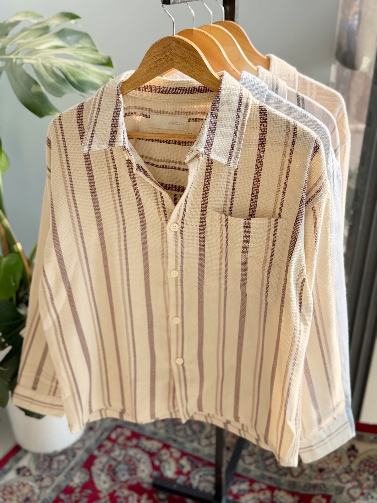 The Textured Drop - Blueberry Stripe.