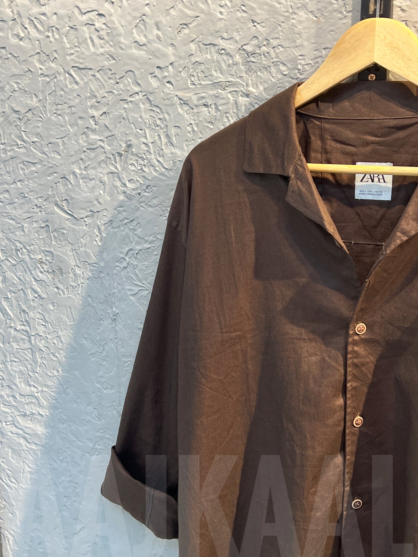 Chocolate Linen Oversized Shirt