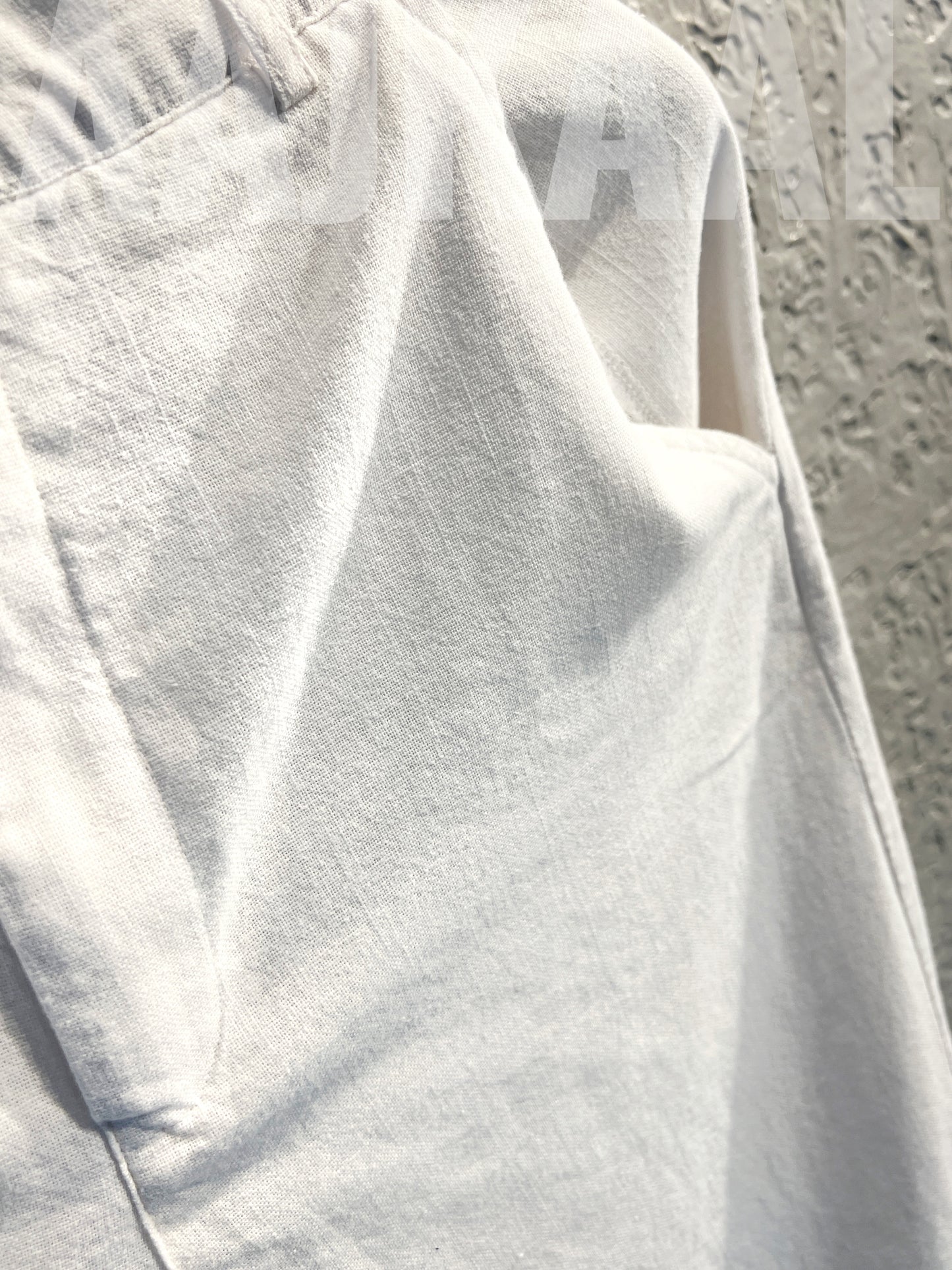 White Linen Baggy Pant