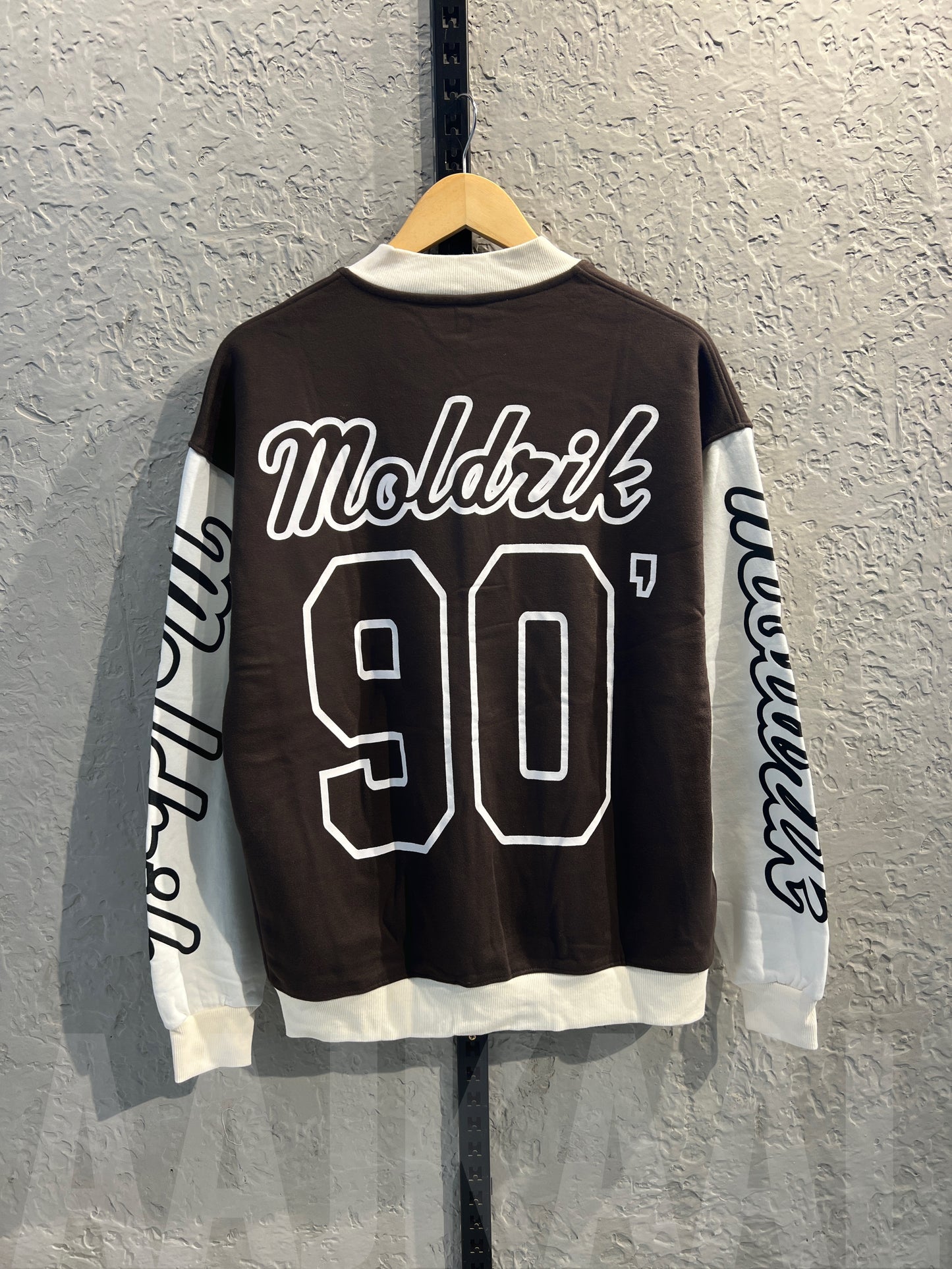 Coffee Dropshoulder Varsity Jacket