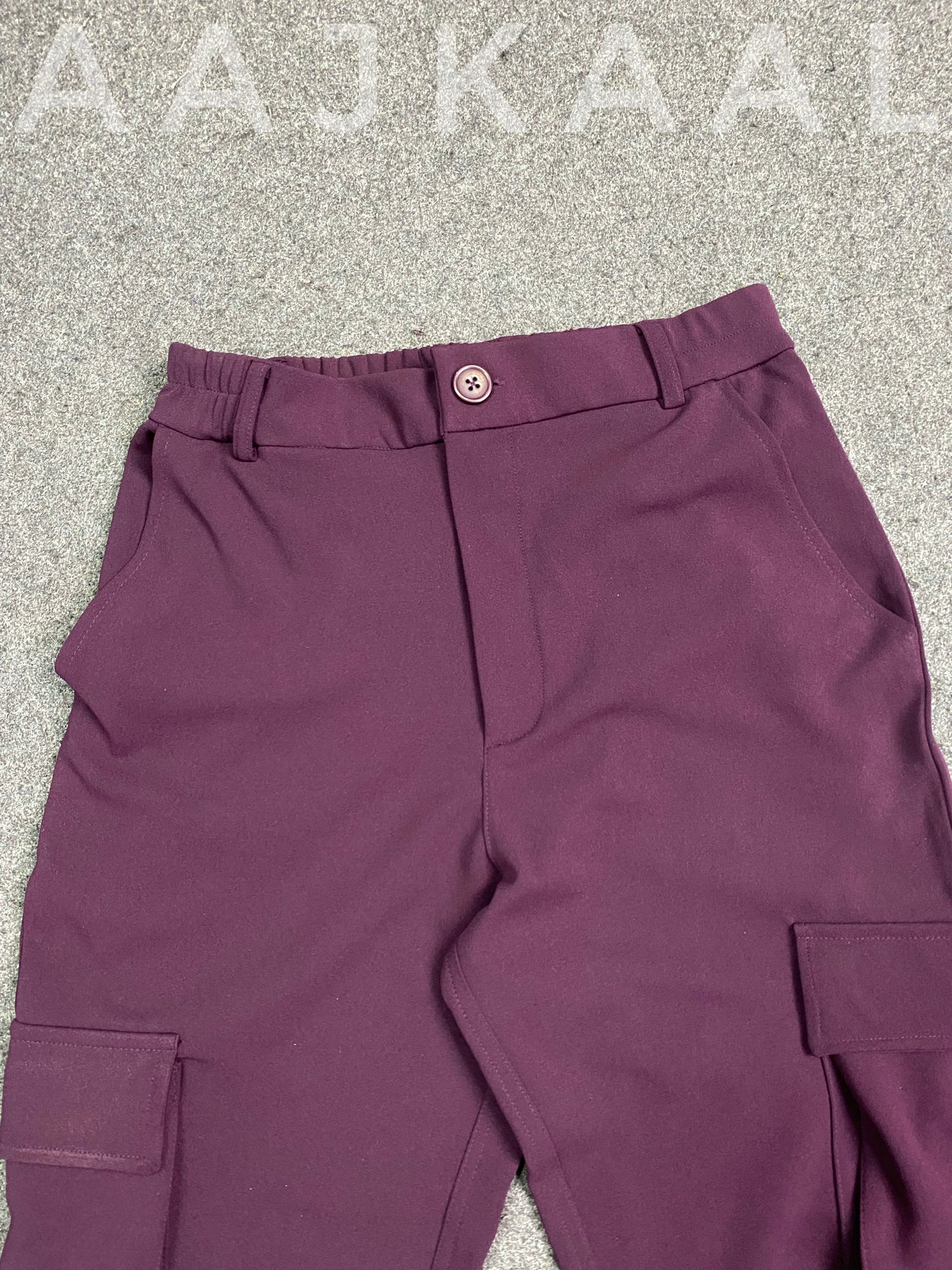 Wine Berry Cargo Pants