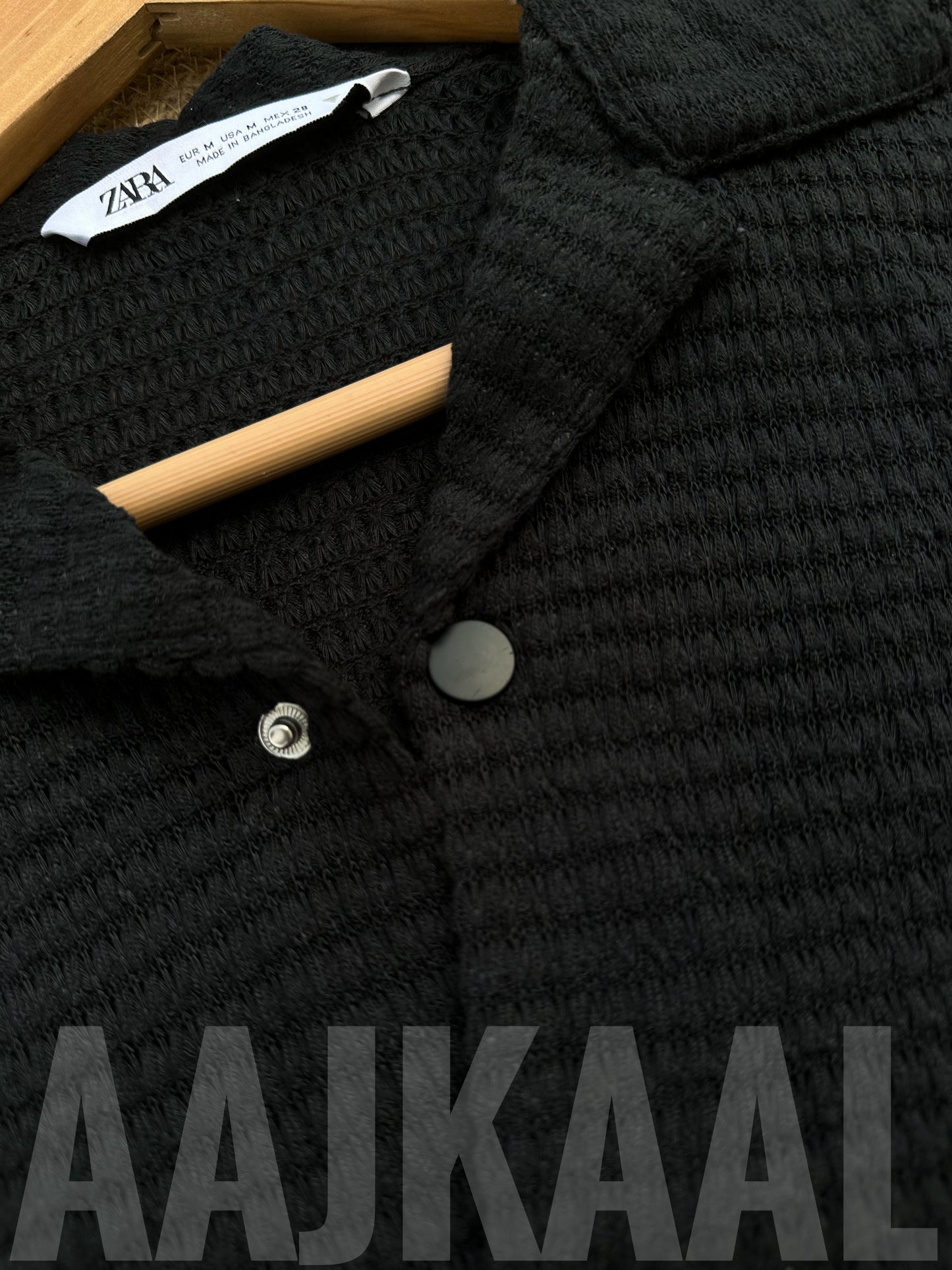 Black Oversized Cuban Shirt