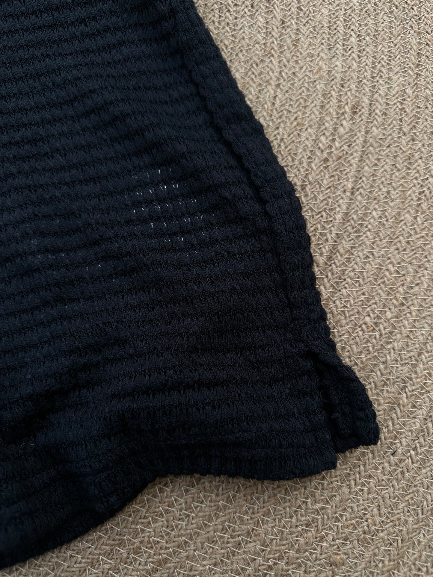 Black Oversized Cuban Shirt
