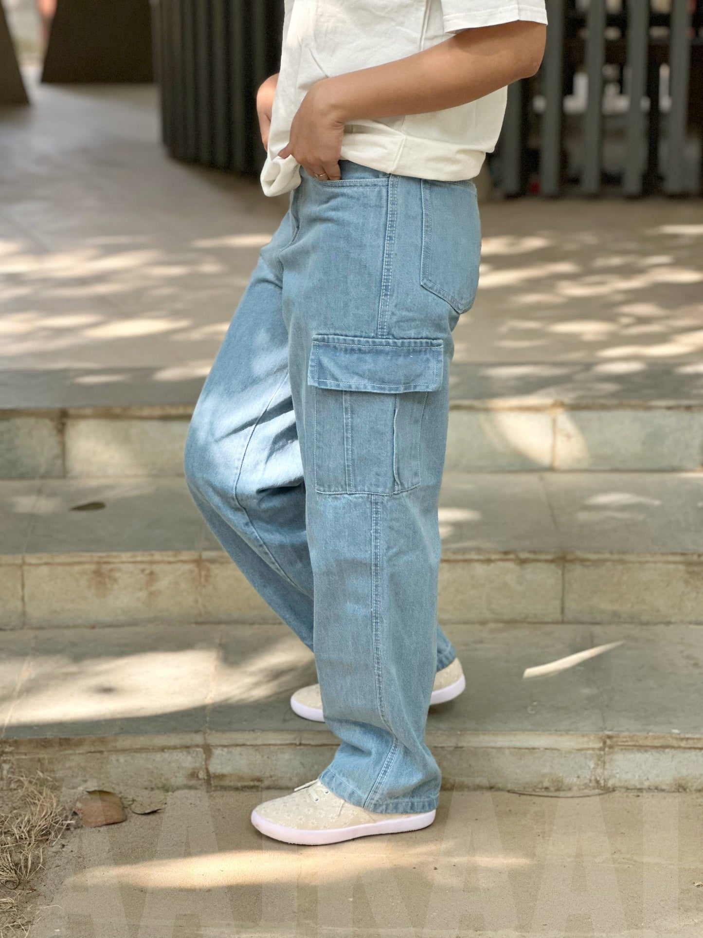 6 Pocket Sky Blue Denim hi