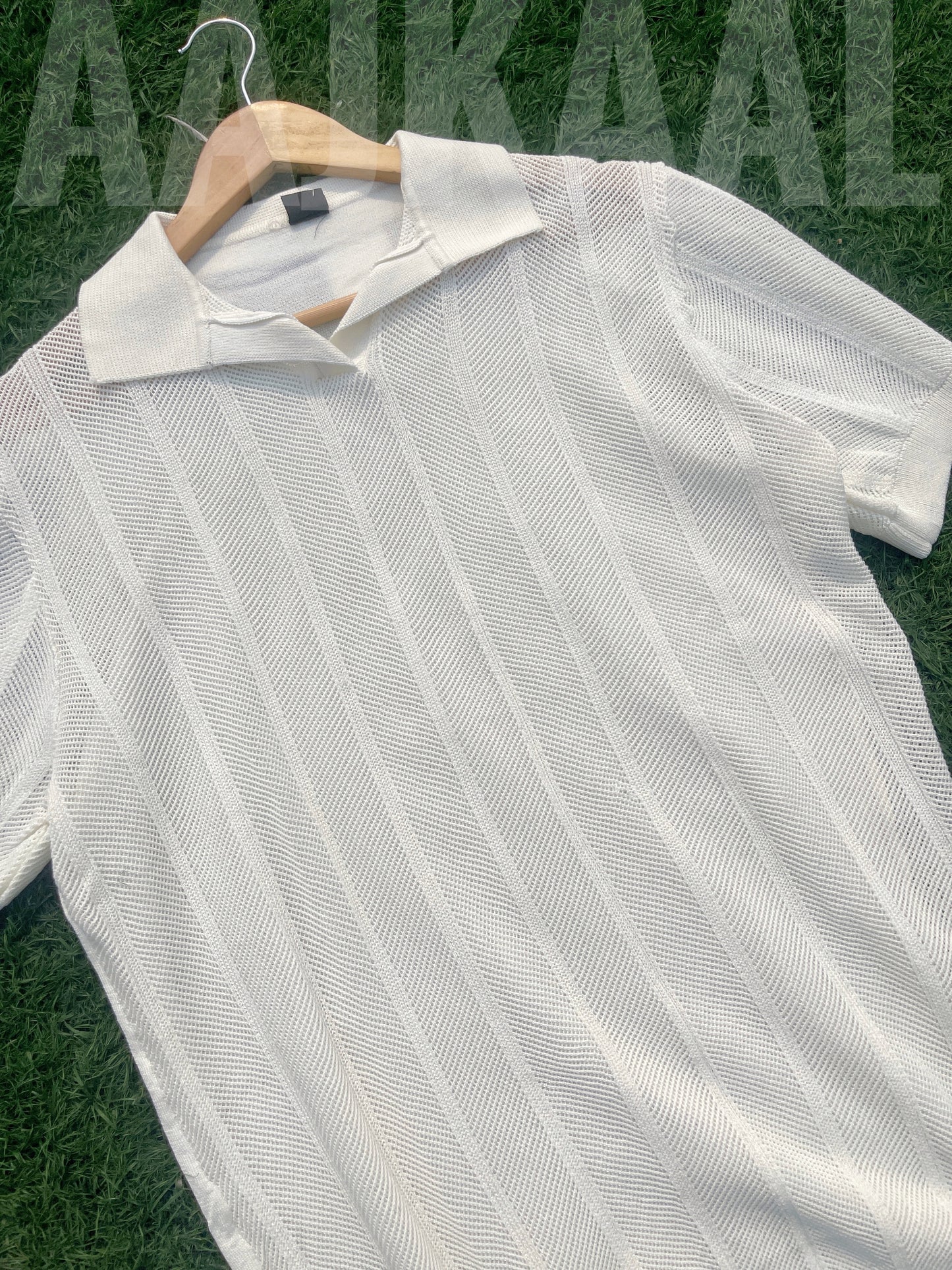 Off-white Zigzag Knitted Polo
