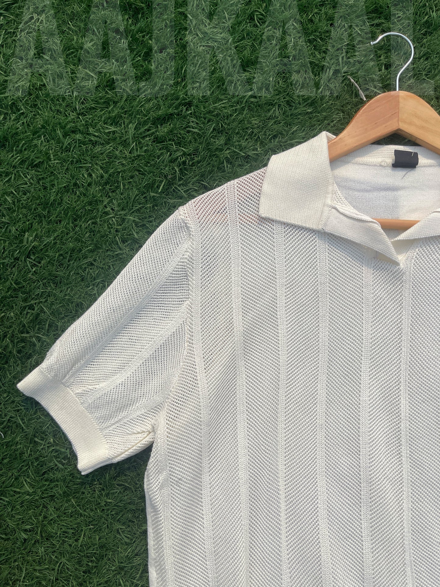 Off-white Zigzag Knitted Polo