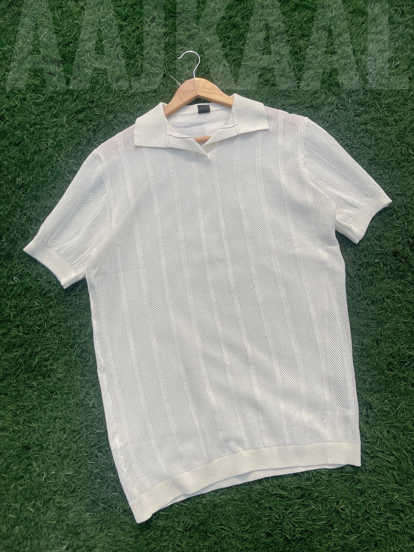 Off-white Zigzag Knitted Polo