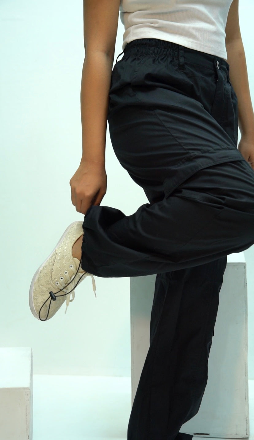 Black Parachute Pant