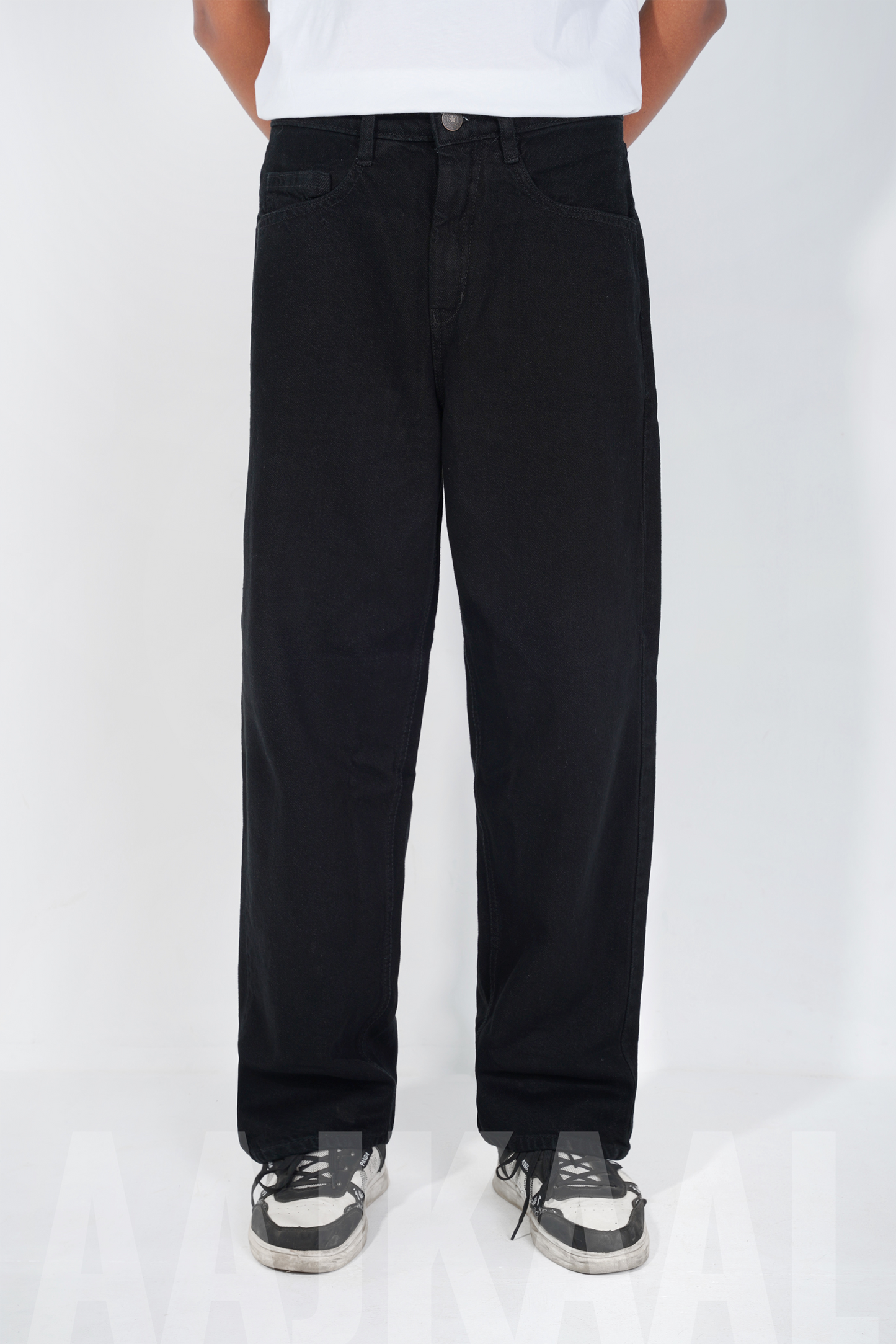 Black Loose Fitted Denim Pant