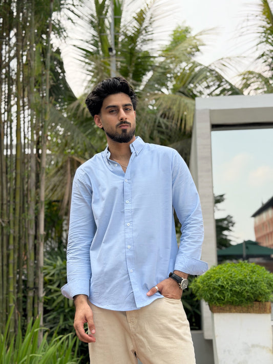 Oxford Sky Blue Full Sleeve Shirt