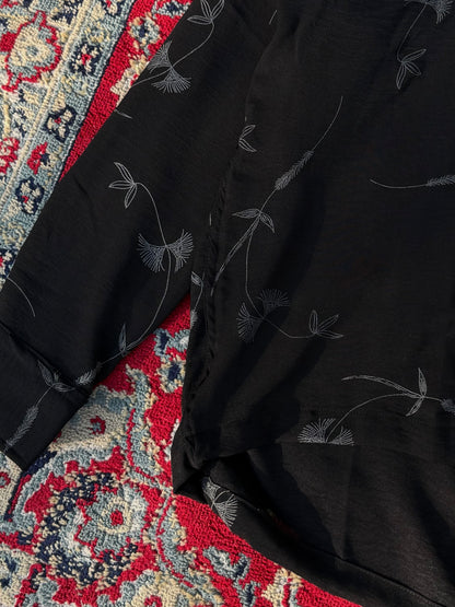 Aajkaal Printed Baggy Shirt - Black